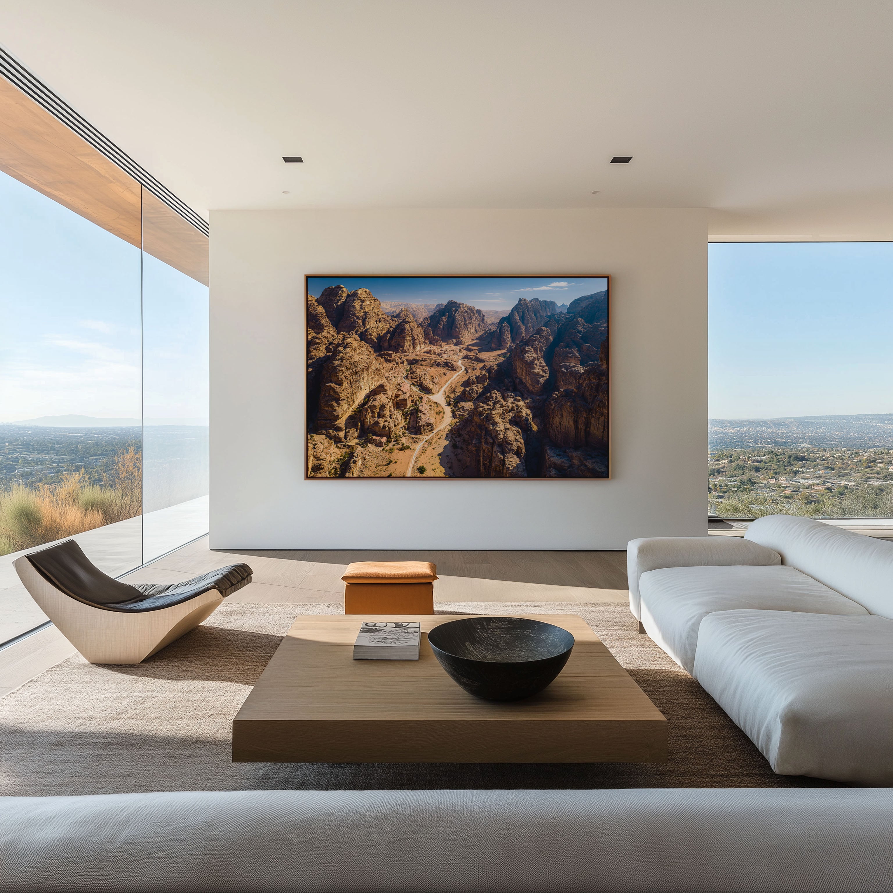 Petra Jordan Wall Art – Ancient Desert City Canyon Landscape Print