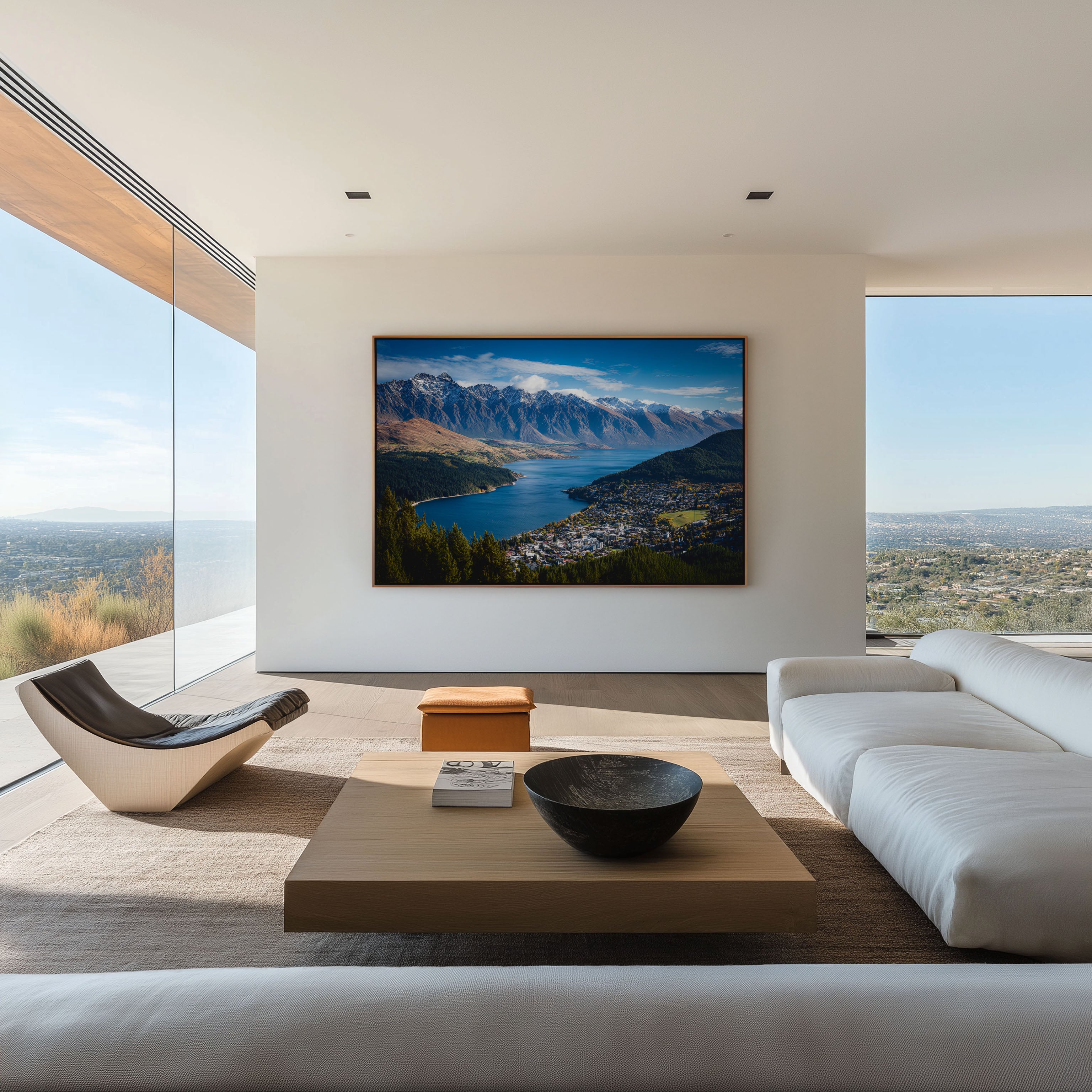Queenstown New Zealand Wall Art Print – Lake Wakatipu Alpine Landscape