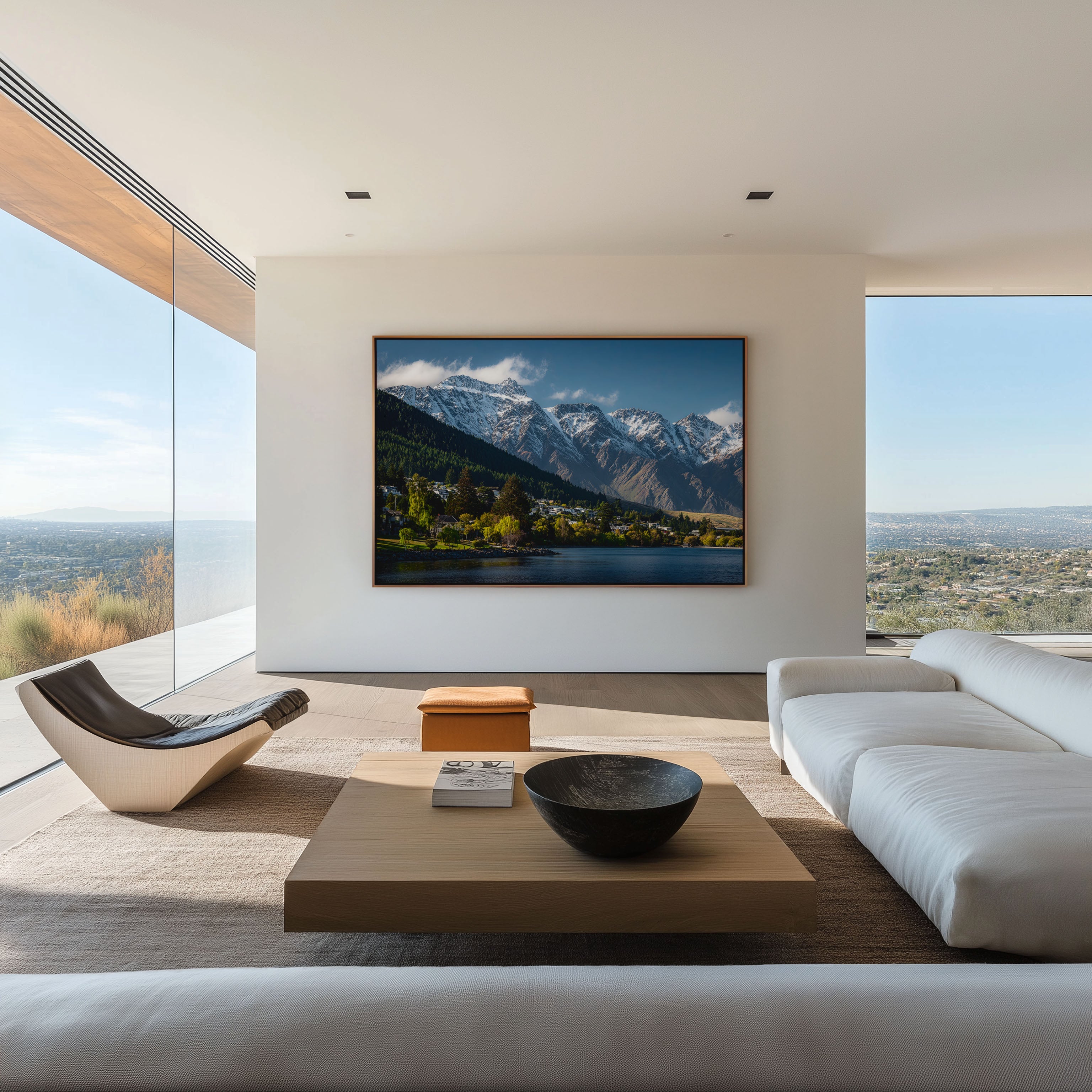 Queenstown New Zealand Wall Art Print | Lake Wakatipu Snowy Mountain Landscape Photography