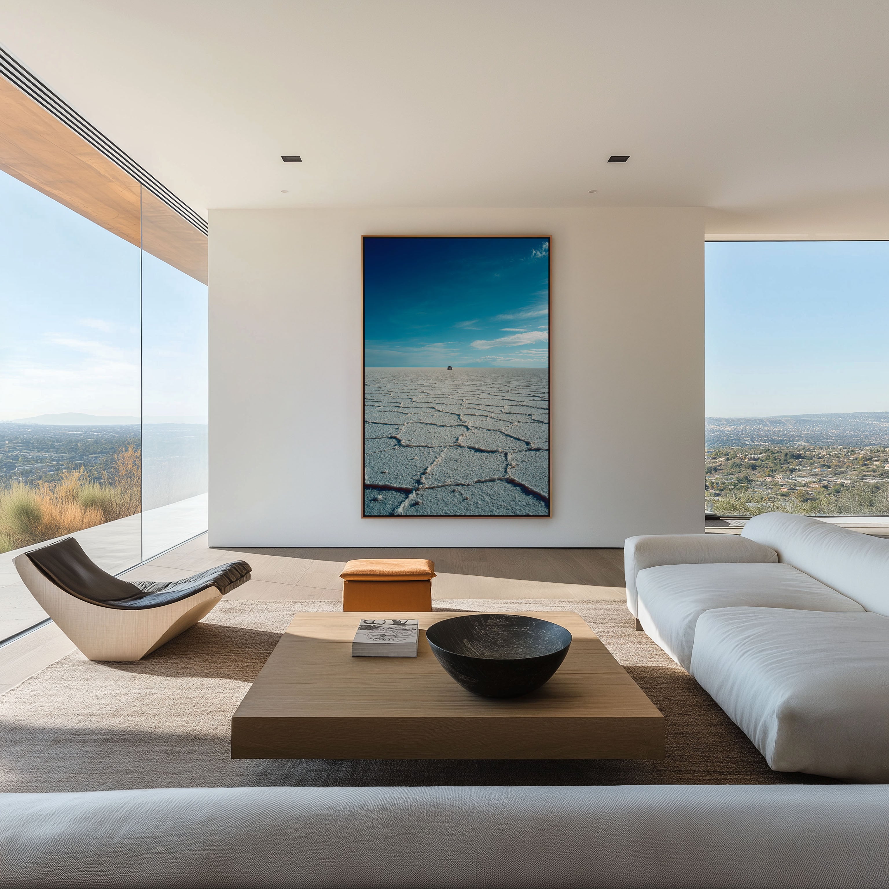Salar de Uyuni Wall Art Print | Bolivia Salt Flats 4WD Infinite Horizon Photography | South America Travel Poster | Minimalist Home Decor