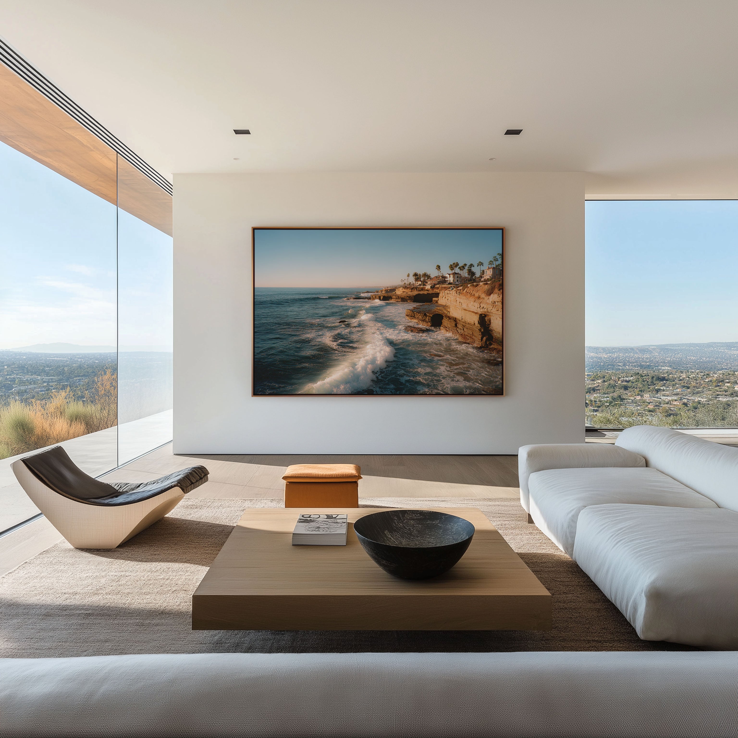 San Diego Coastal Cliffs Sunset Wall Art Print