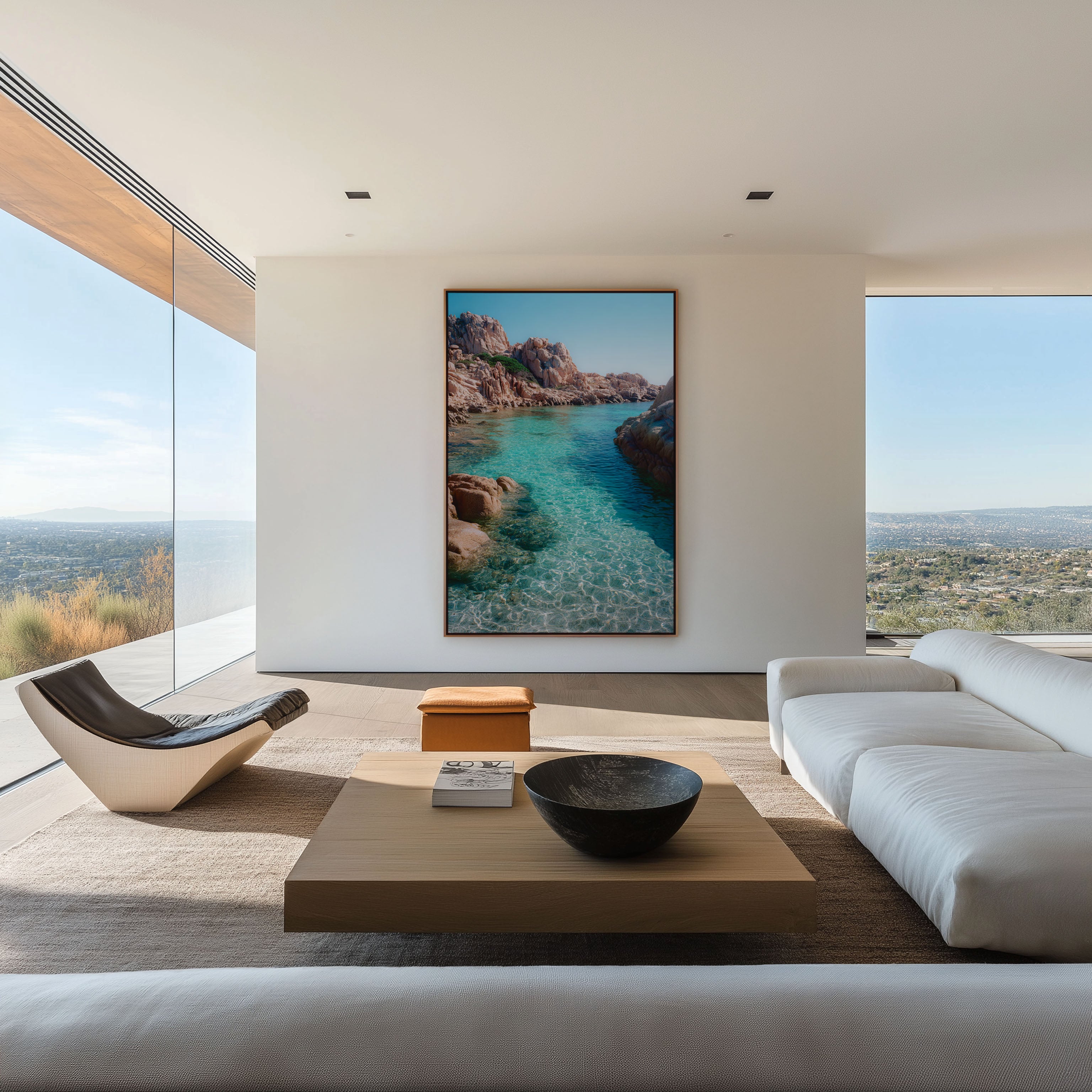 Turquoise Beach Cove Wall Art | Coastal Crystal Water Print