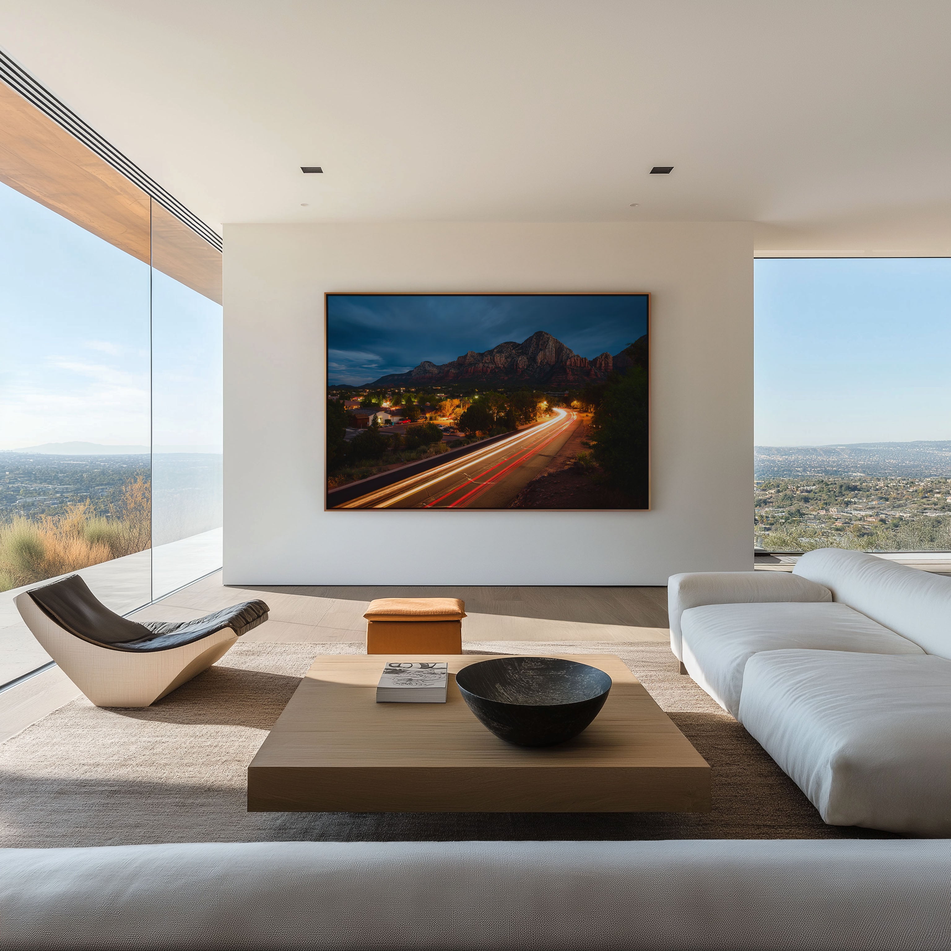 Sedona Red Rocks Wall Art Print, Arizona Scenic Byway Night