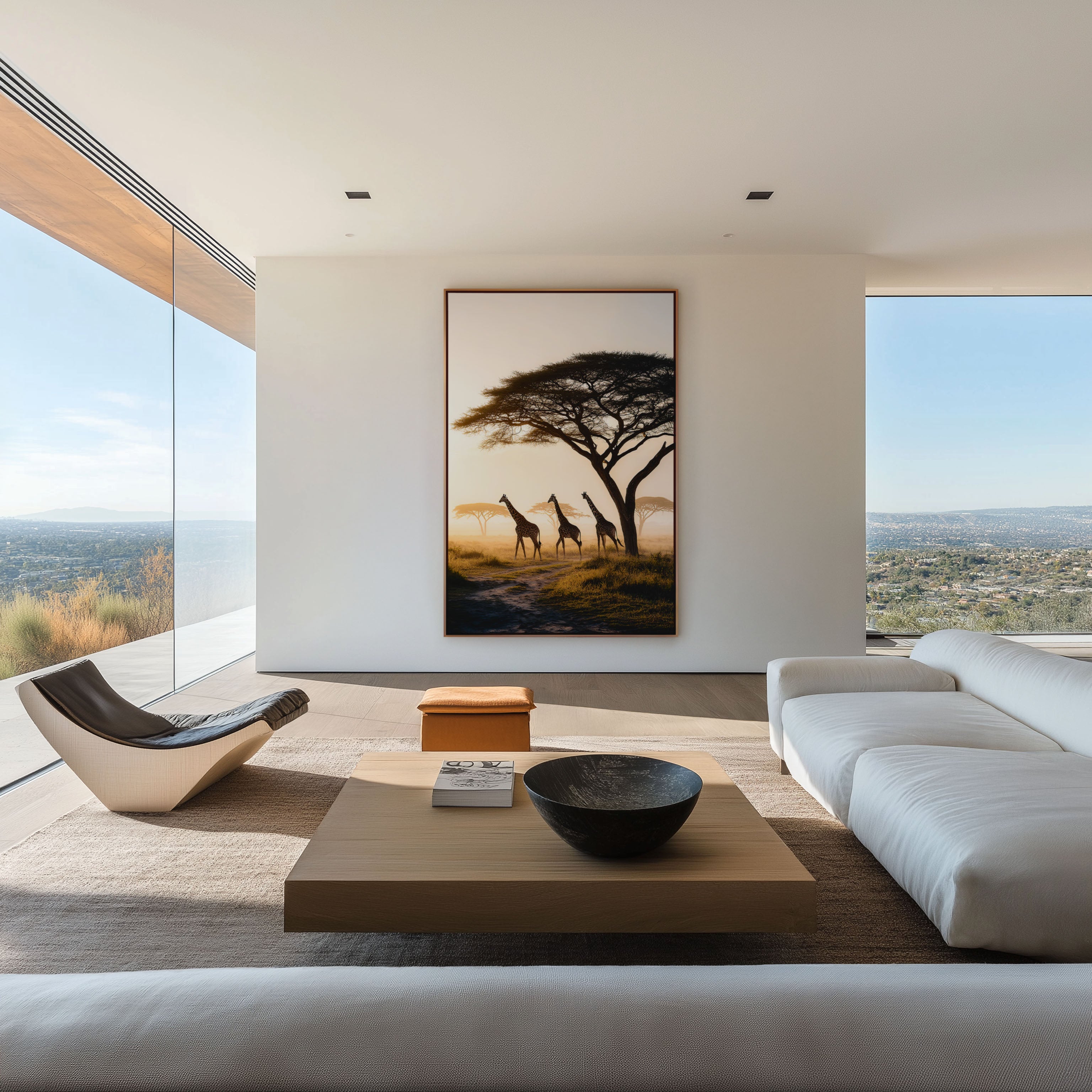Serengeti Giraffes Wall Art – African Safari Landscape Print