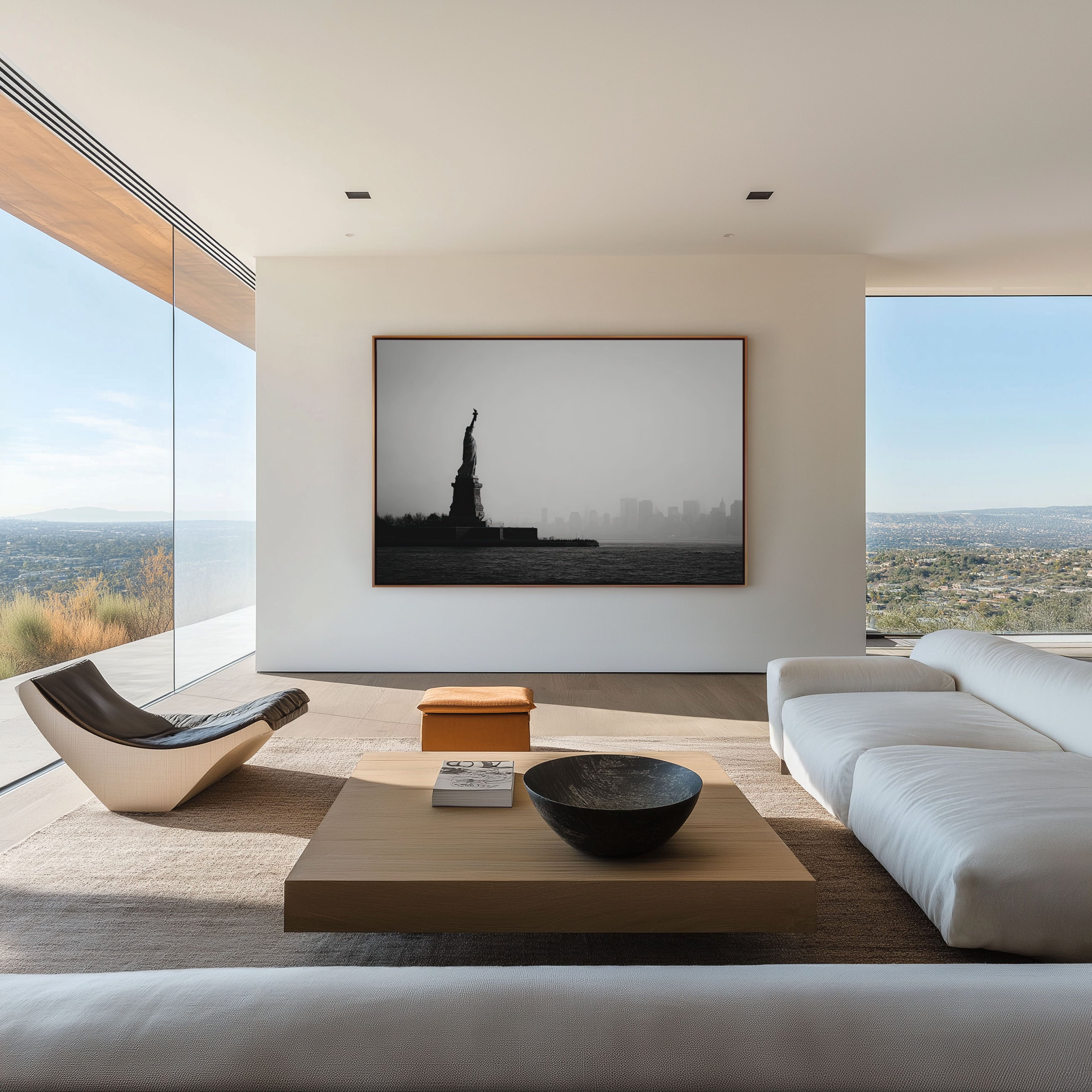Statue of Liberty Black & White Wall Art
