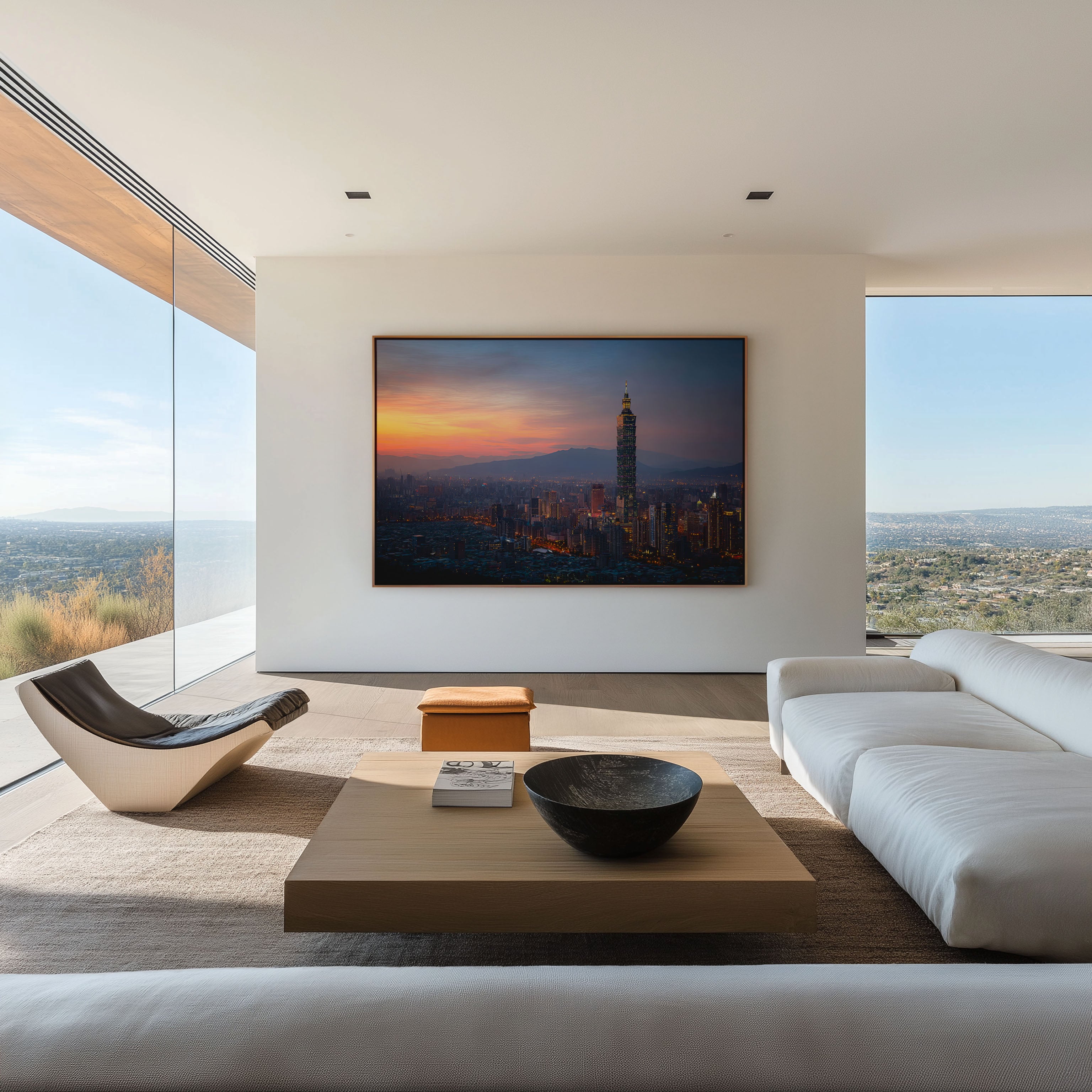 Taipei 101 Taiwan Dusk Print | City Skyline Sunset Wall Art