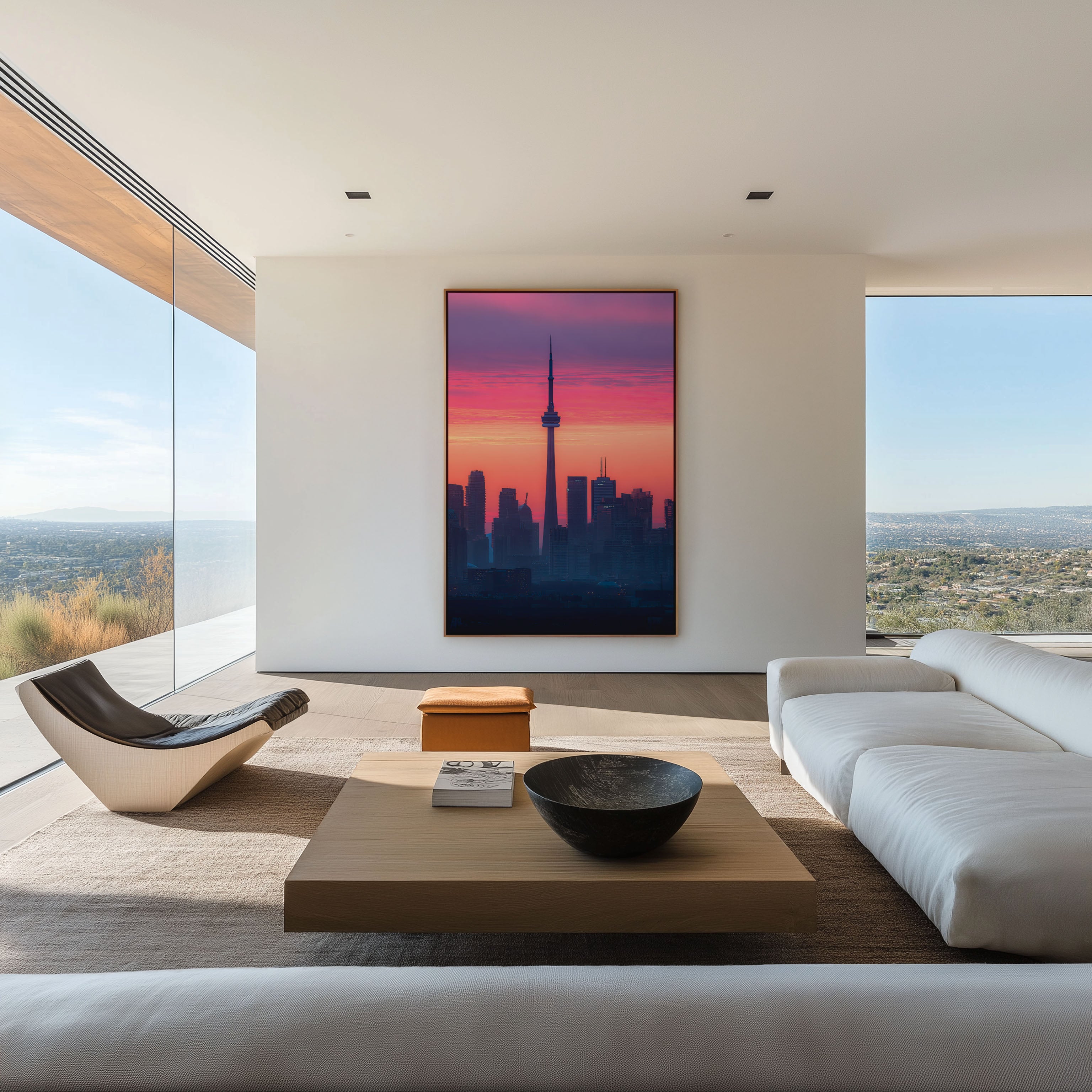 Toronto CN Tower Sunset Wall Art | Toronto Skyline Canada Pink Sunrise Print | Travel Photography Poster