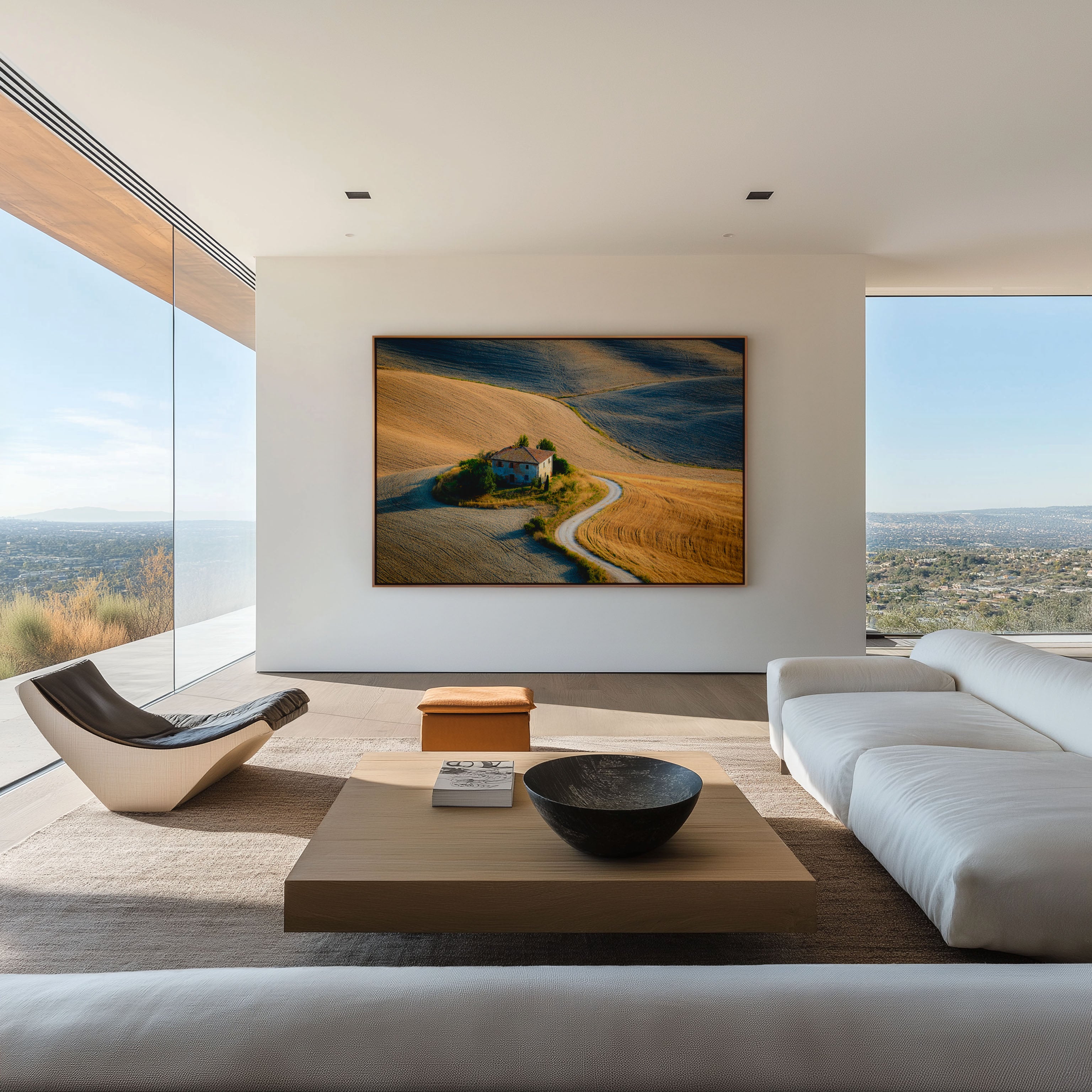 Tuscany Golden Wheat Fields Print – Rustic Italy Wall Art