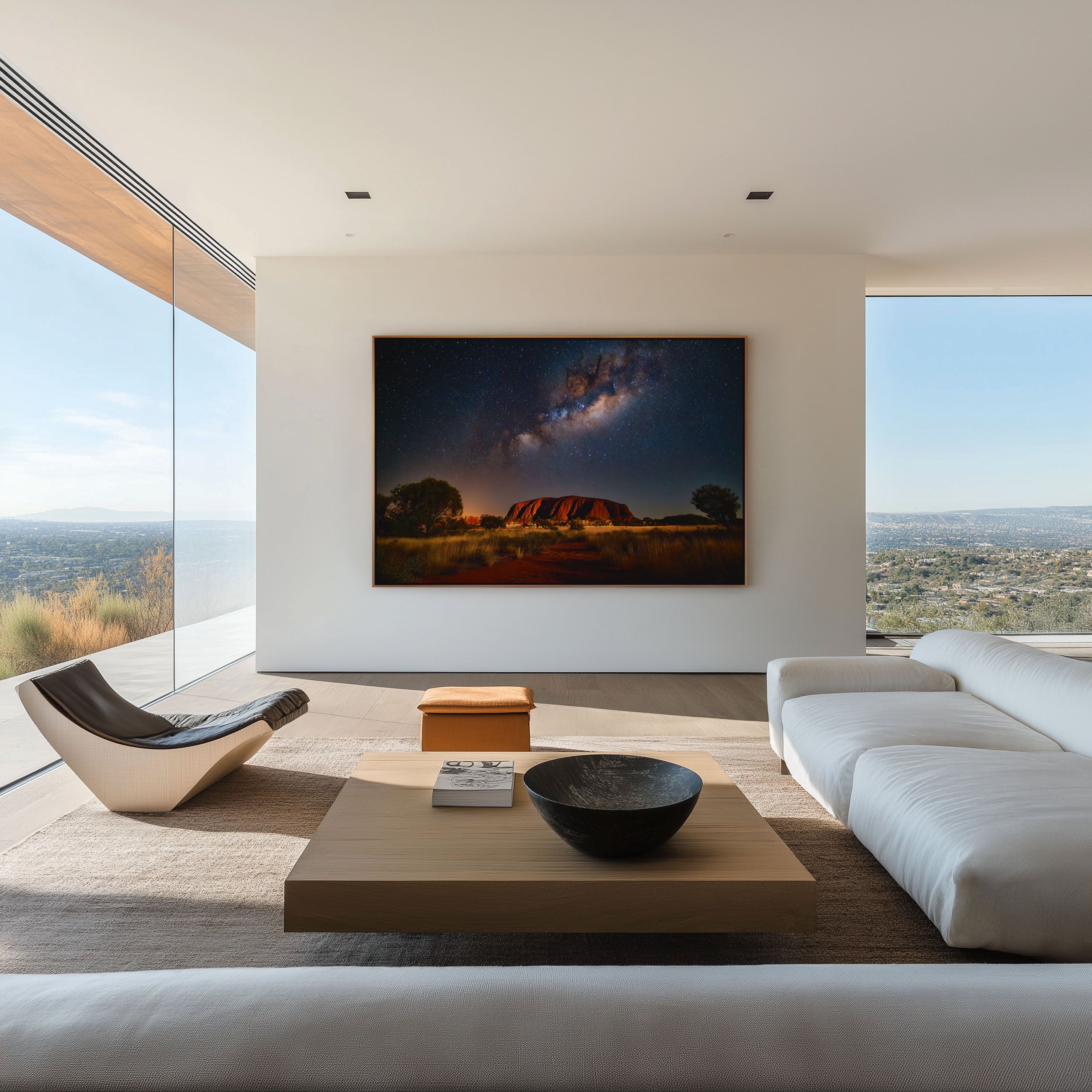 Uluru Milky Way Wall Art – Australia Outback Galaxy Night Sky Landscape