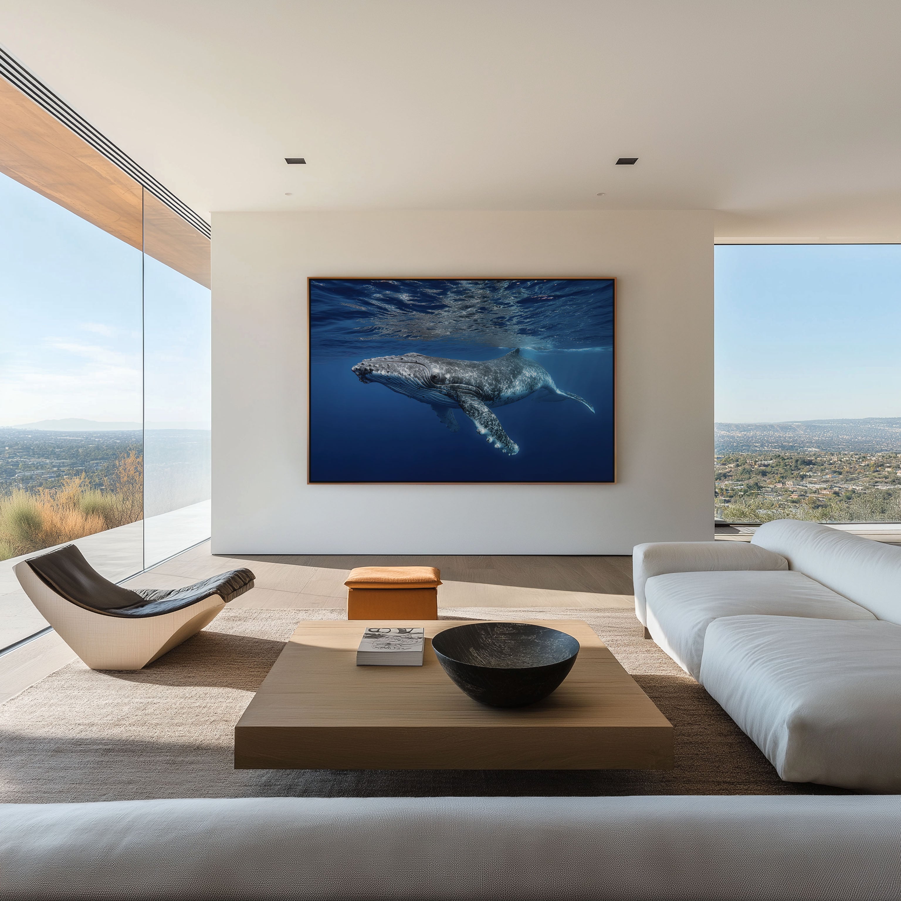 Whale Wall Art Print – Underwater Ocean Photography Canvas