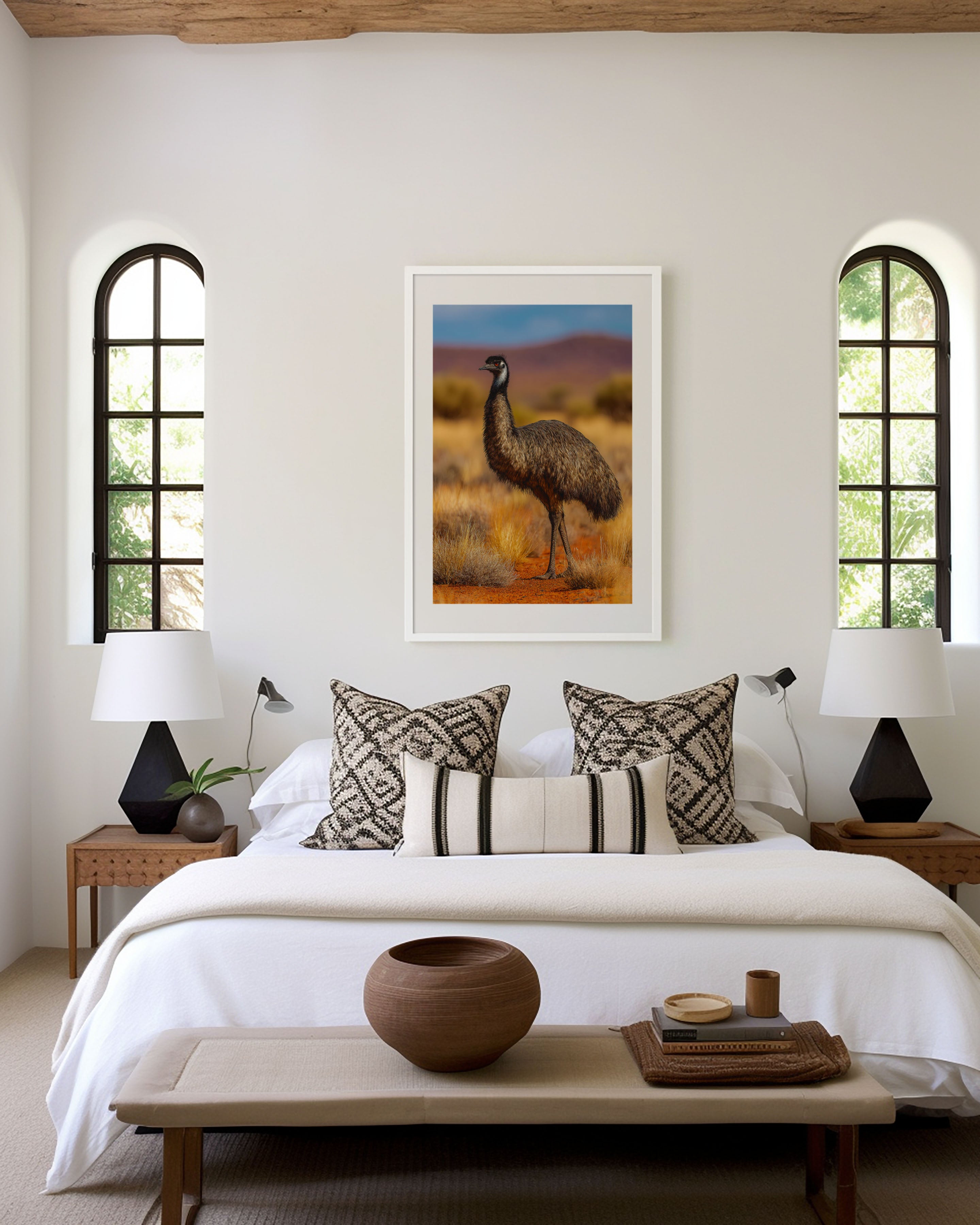 Australian Emu Wall Art | Outback Wildlife Nature Print