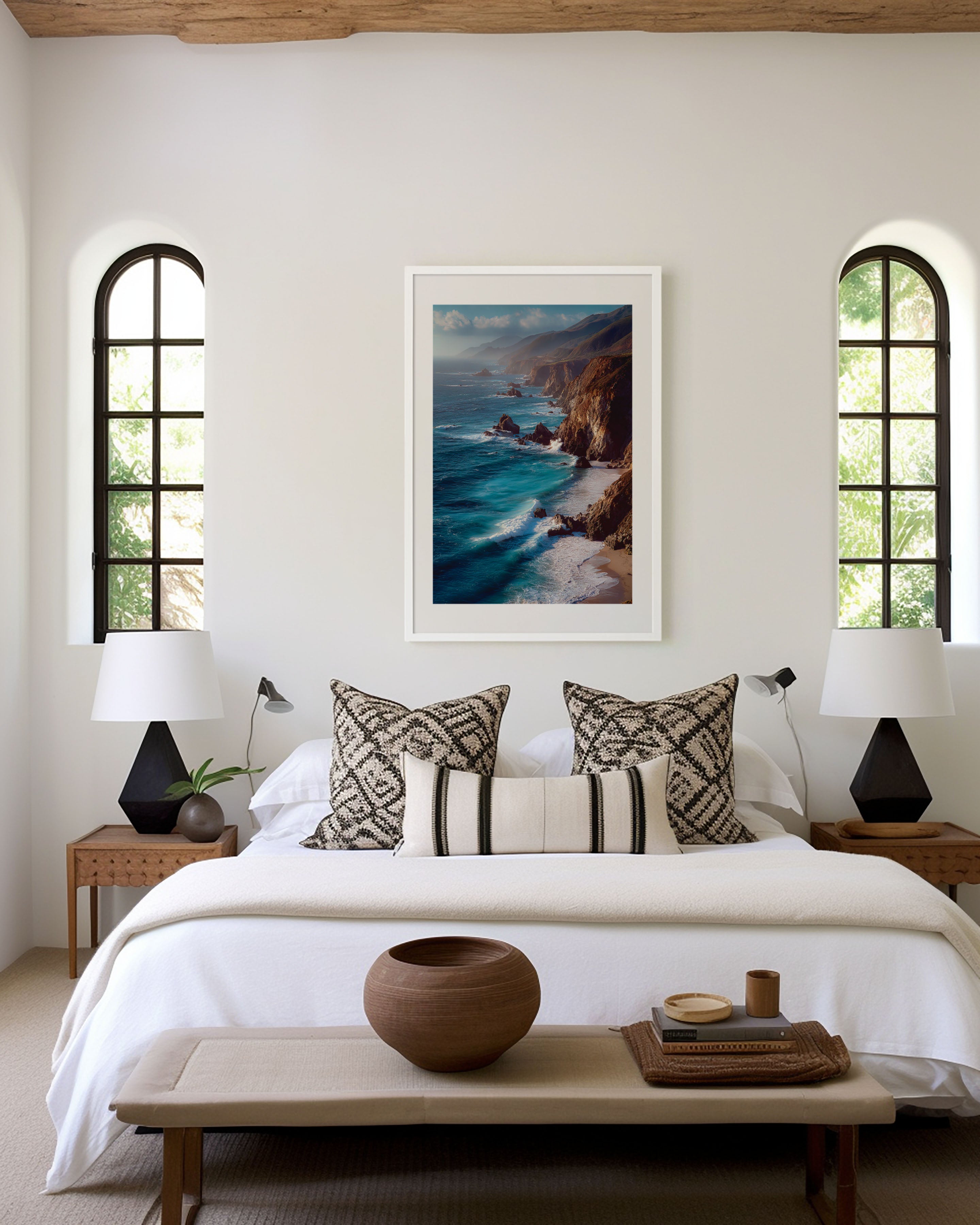 Big Sur Coastline Wall Art Print | California Pacific Ocean Photography | Highway 1 Coastal Cliffs Landscape Poster | West Coast Nature Print | Beach Home Decor