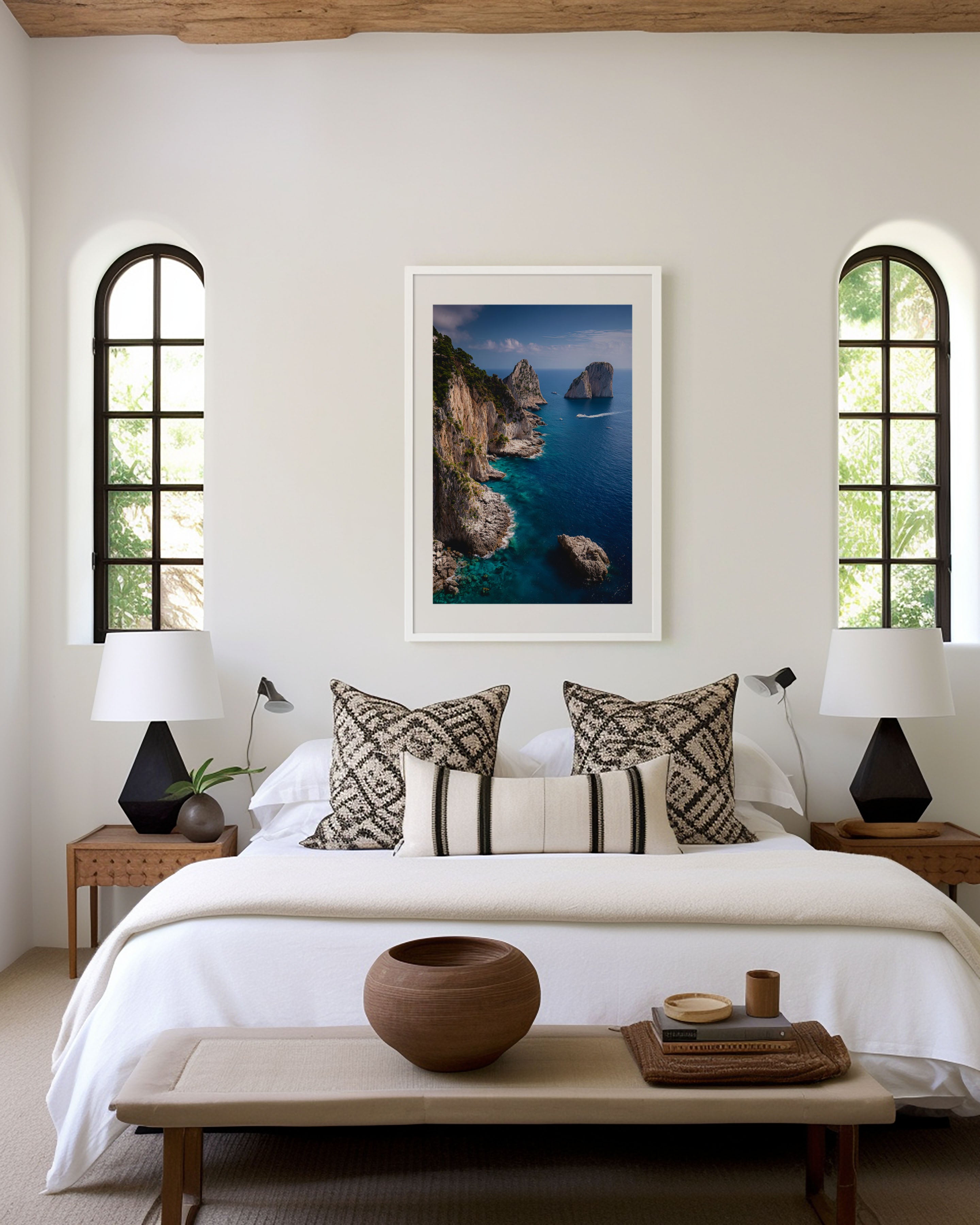 Capri Island Faraglioni Rocks Coastal Wall Art | Italian Riviera Ocean Landscape Print | Luxury Travel Photography