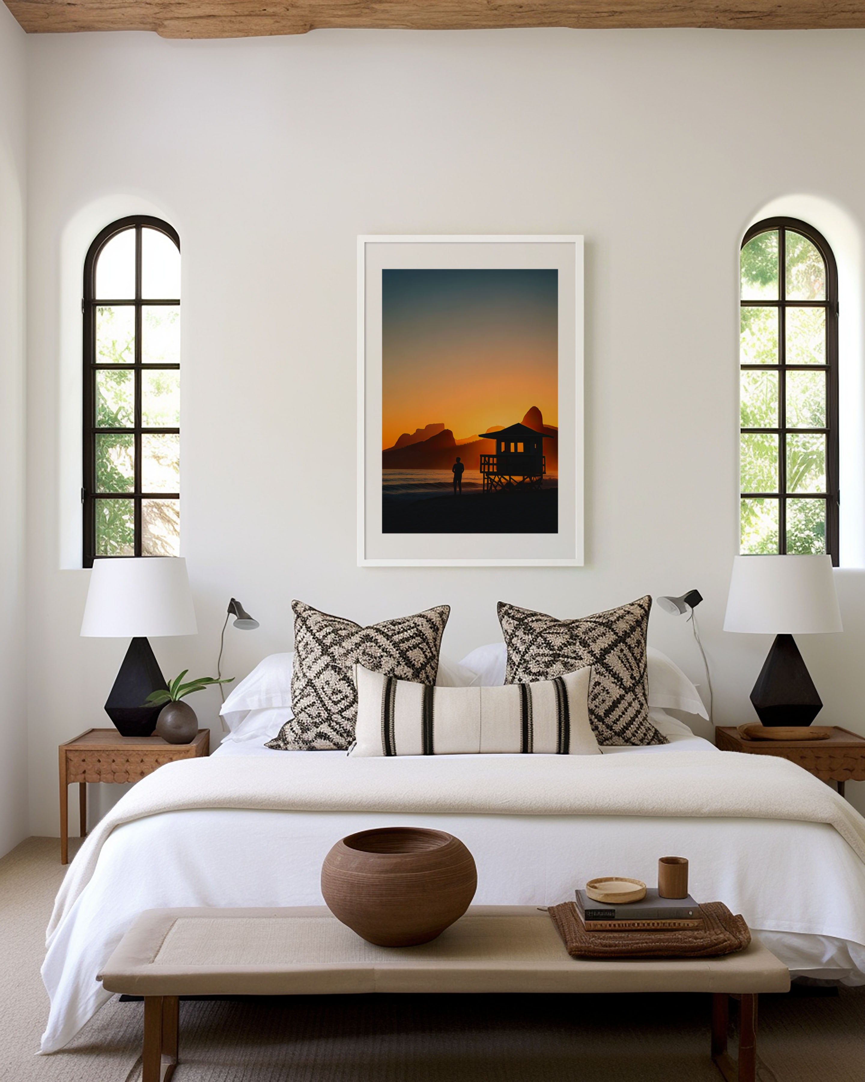 Copacabana Beach Sunset Wall Art Print | Rio de Janeiro Coastal Photography