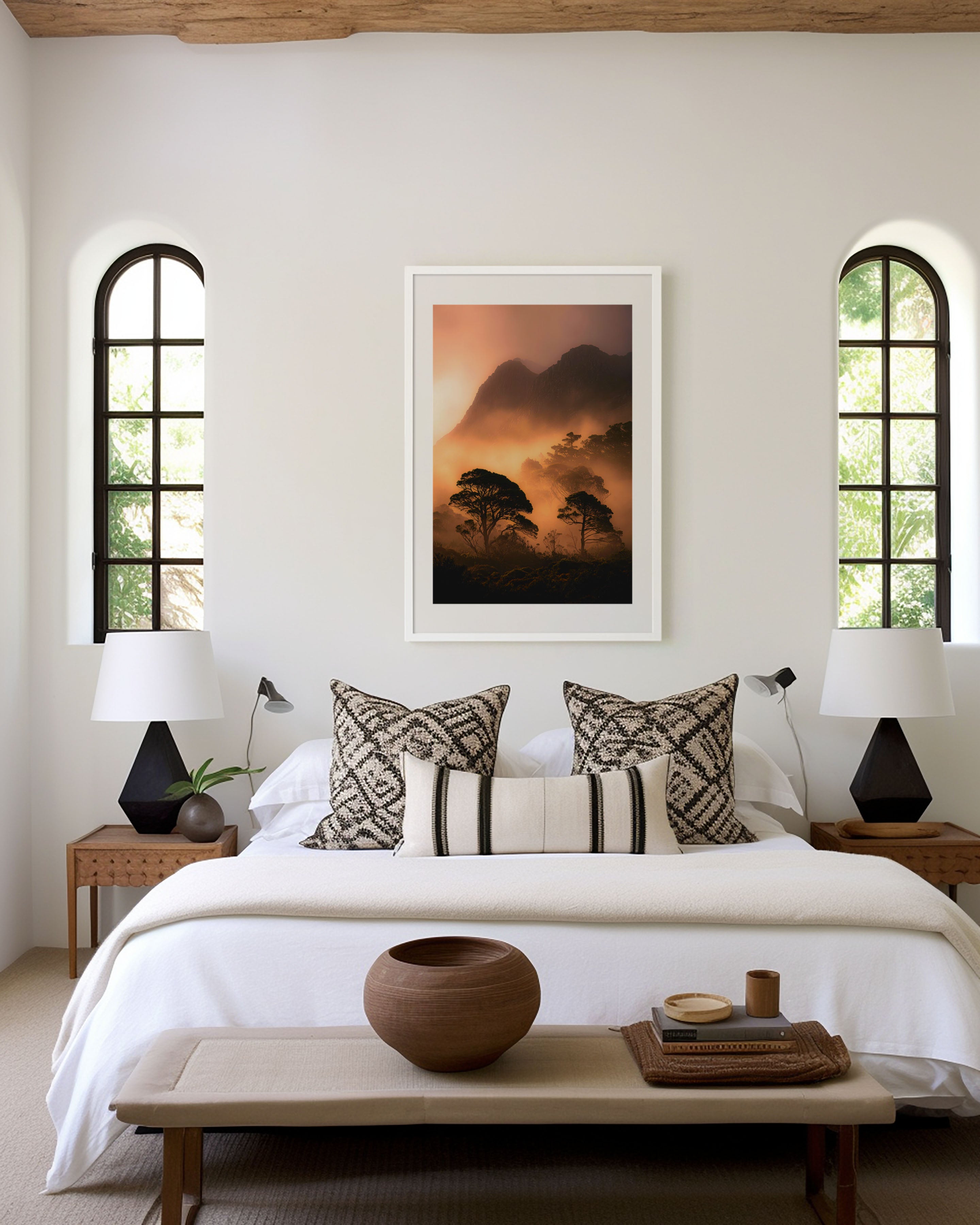 Cradle Mountain Tasmania Wall Art – Misty Mountain Landscape Print