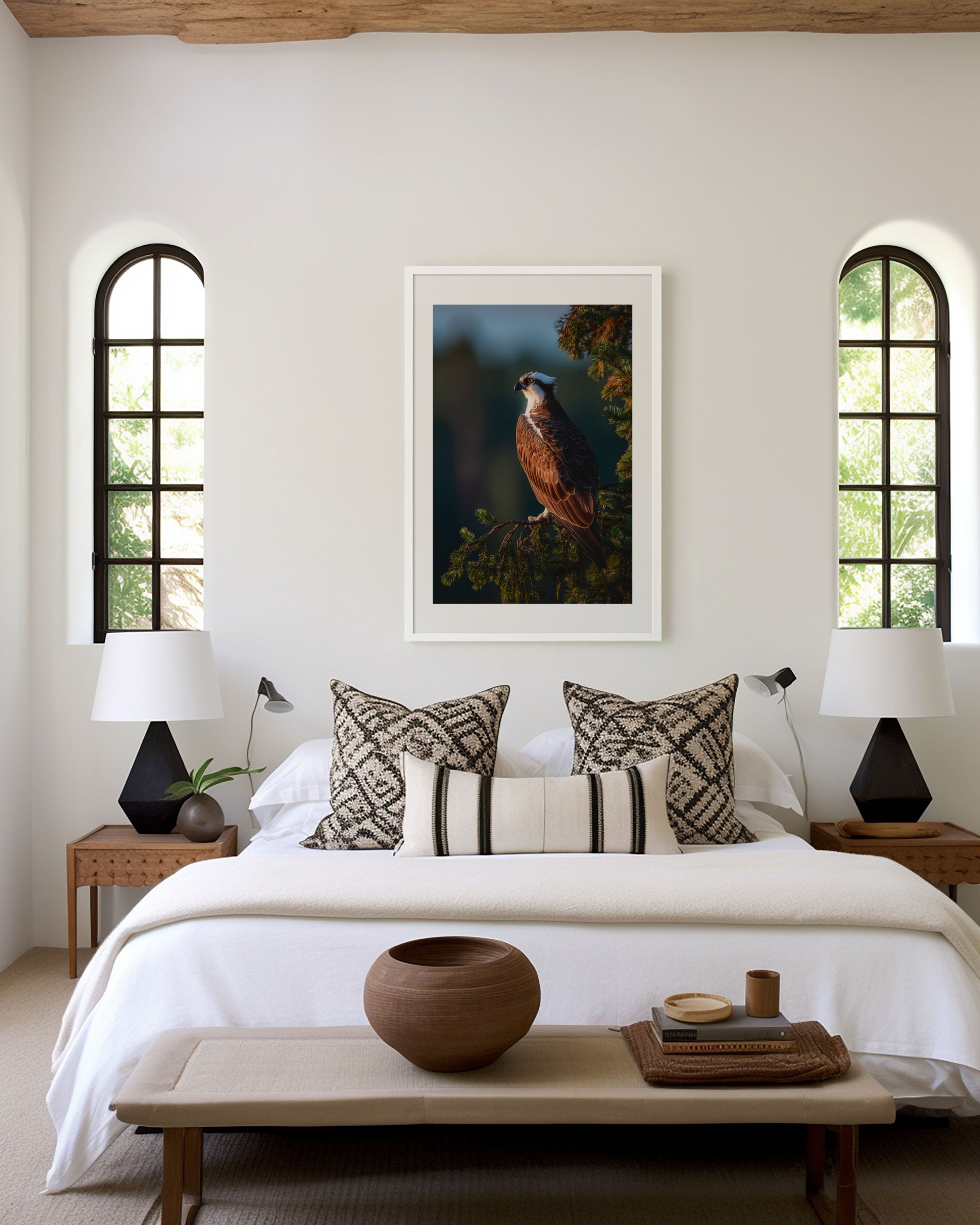 Osprey Wall Art Print – Elegant Bird of Prey Canvas, Wildlife Nature Decor