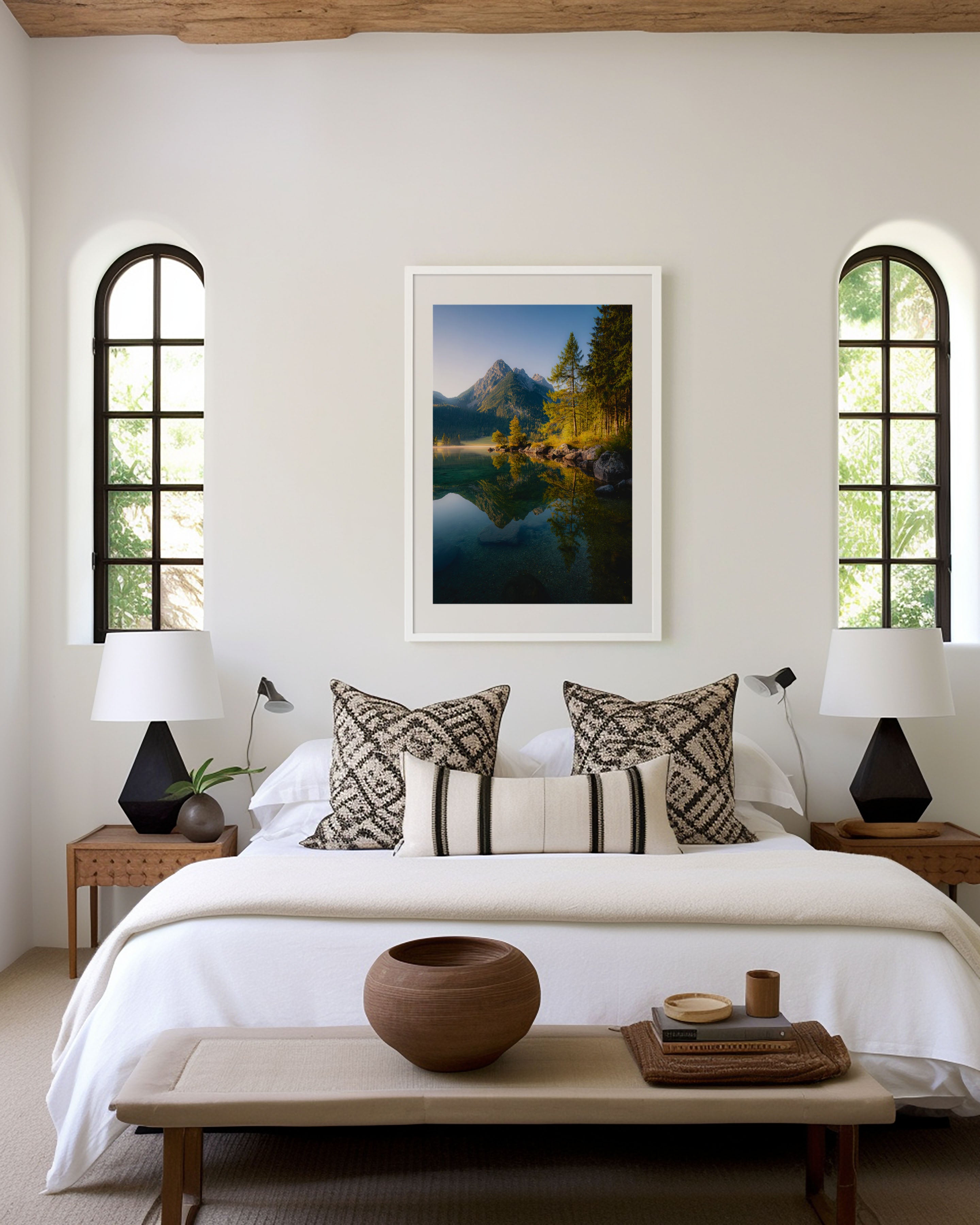 Hintersee Lake Autumn Bavaria Wall Art Print | German Alps Reflection Photography | Berchtesgaden Forest Mountain Poster