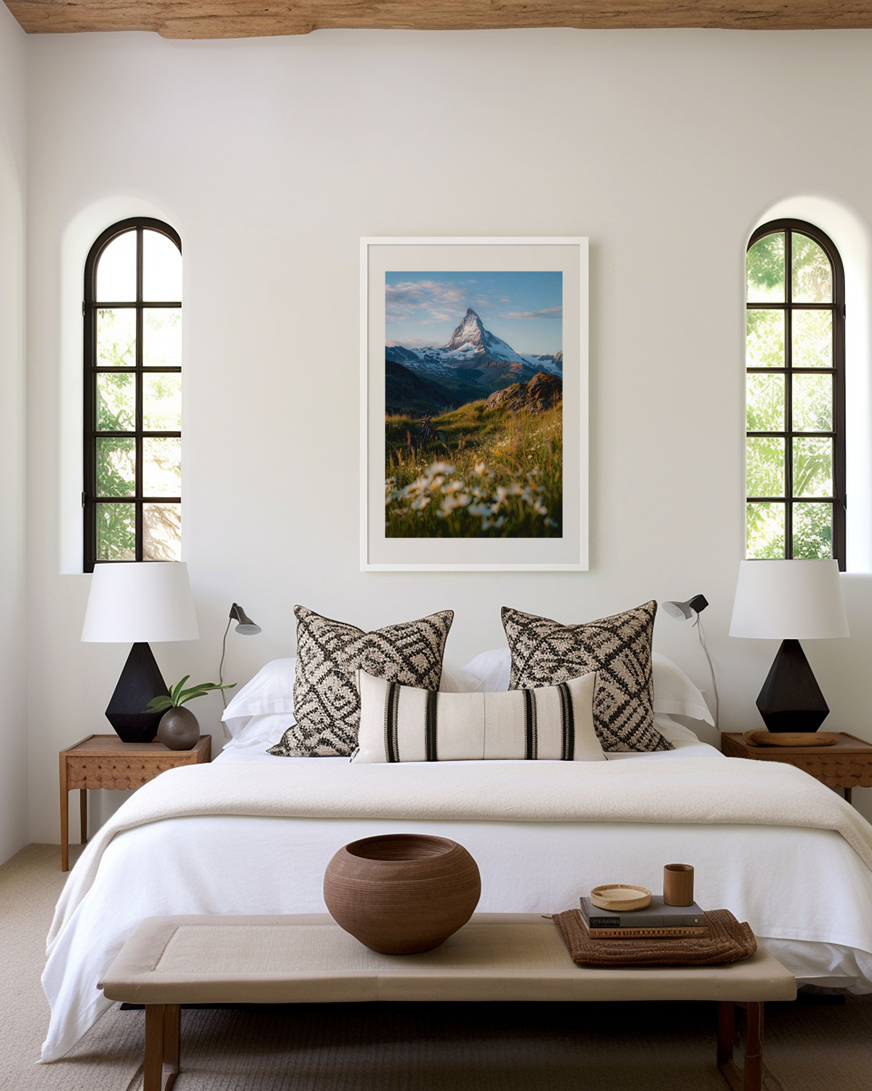 Matterhorn Switzerland Print | Zermatt Alpine Wildflower Wall Art | Swiss Alps Summer Photography
