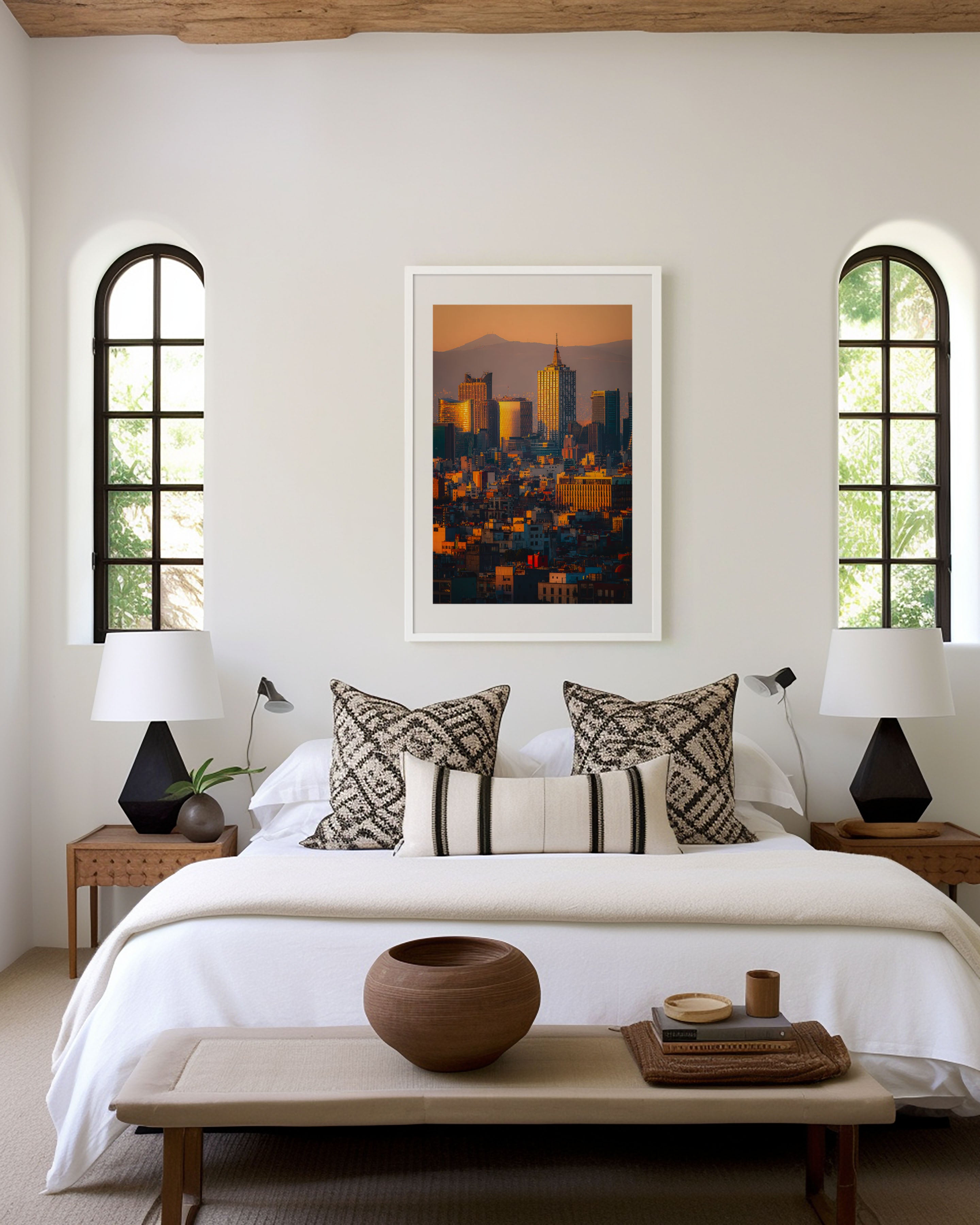 Mexico City Skyline Sunset Wall Art | Torre Latinoamericana CDMX Print | Travel Photography Poster