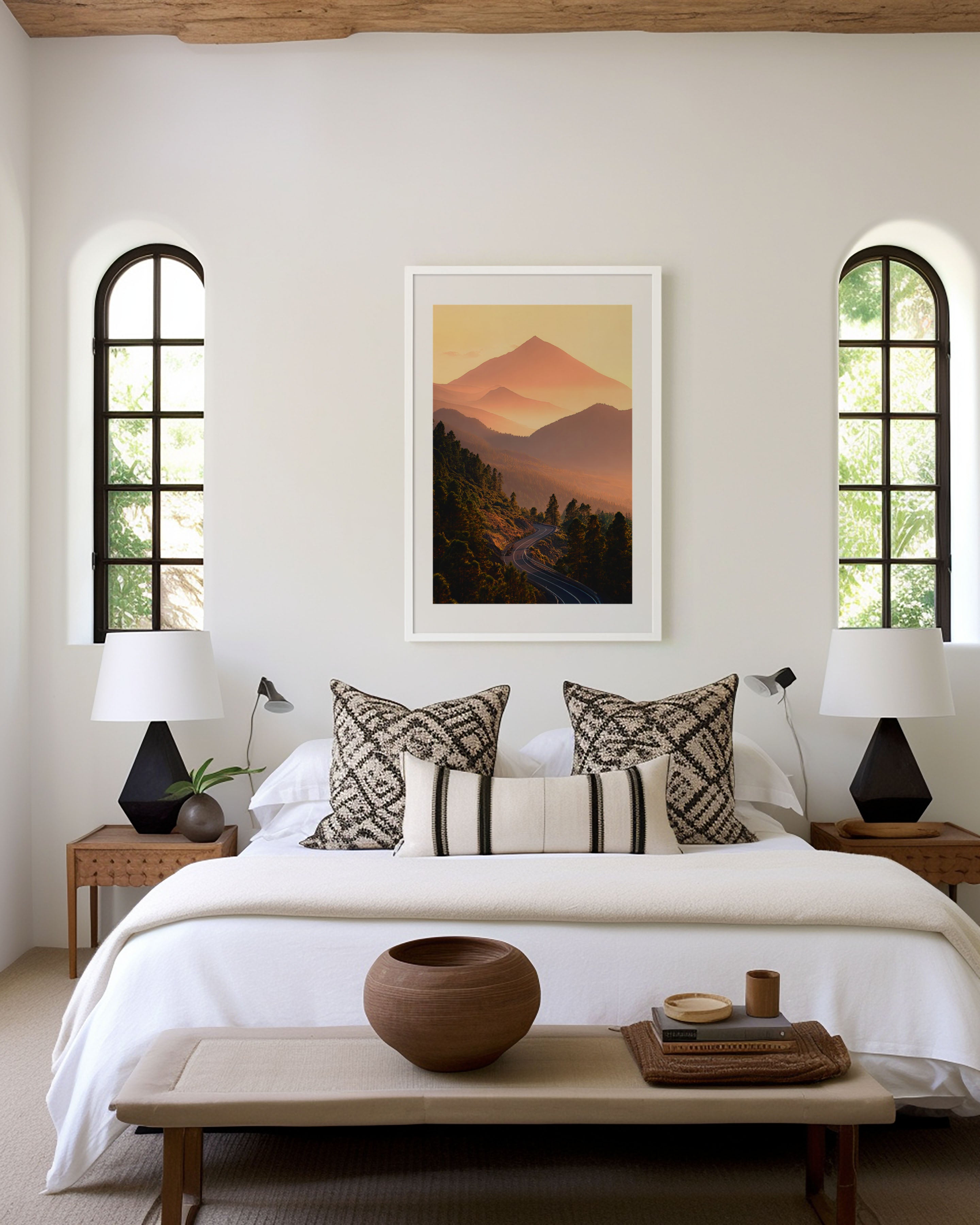Mount Teide Tenerife Print | Sunset Volcanic Mountain Wall Art | Canary Islands Road Photography