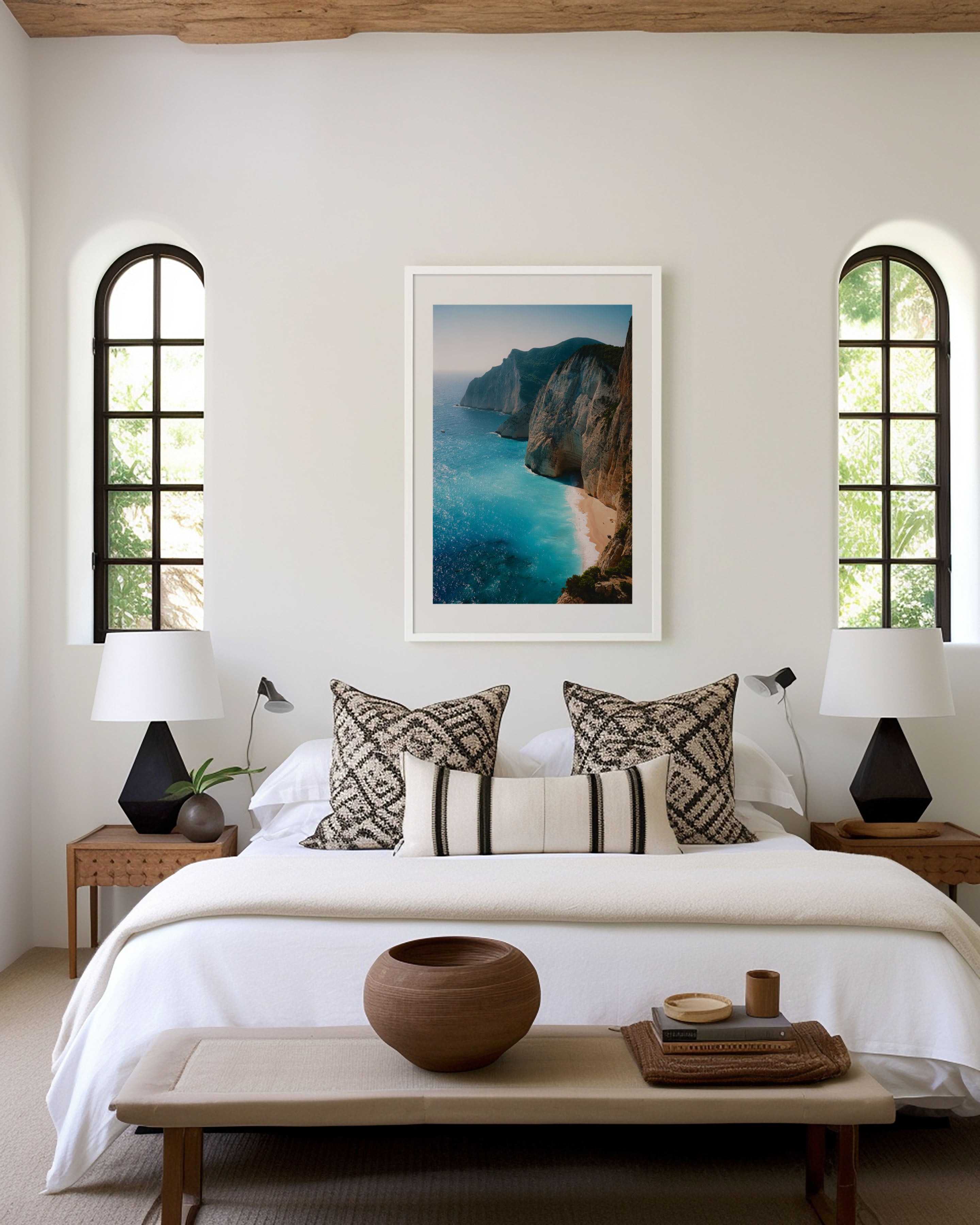 Navagio Beach Wall Art Print | Zakynthos Greece Shipwreck Bay Cliff Photography | Greek Islands Travel Poster | Coastal Mediterranean Home Decor