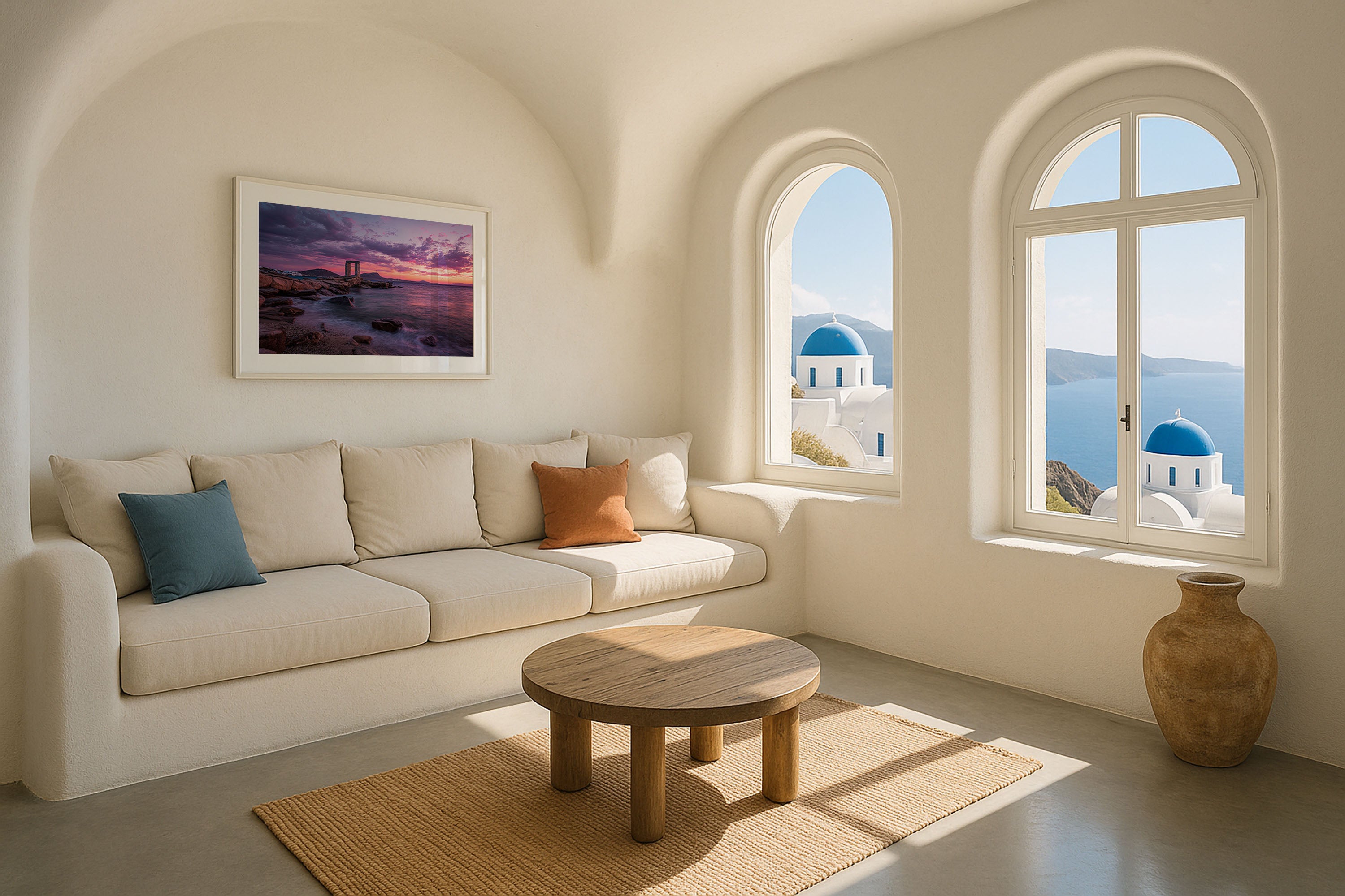 Naxos Portara Sunset Print – Greece Temple Wall Art