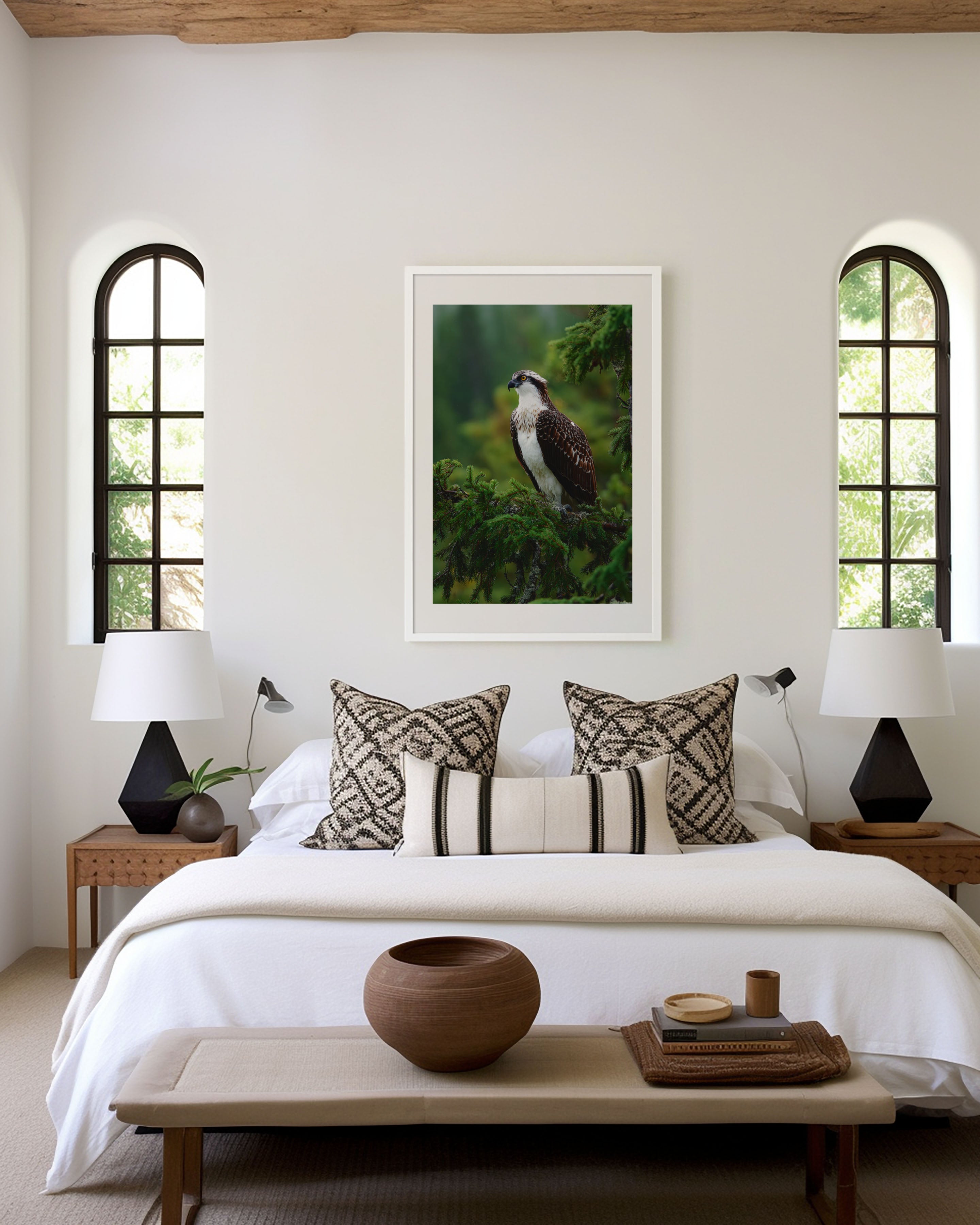 Osprey Bird Wall Art – Forest Wildlife Canvas Print, Nature Photography Wall Decor