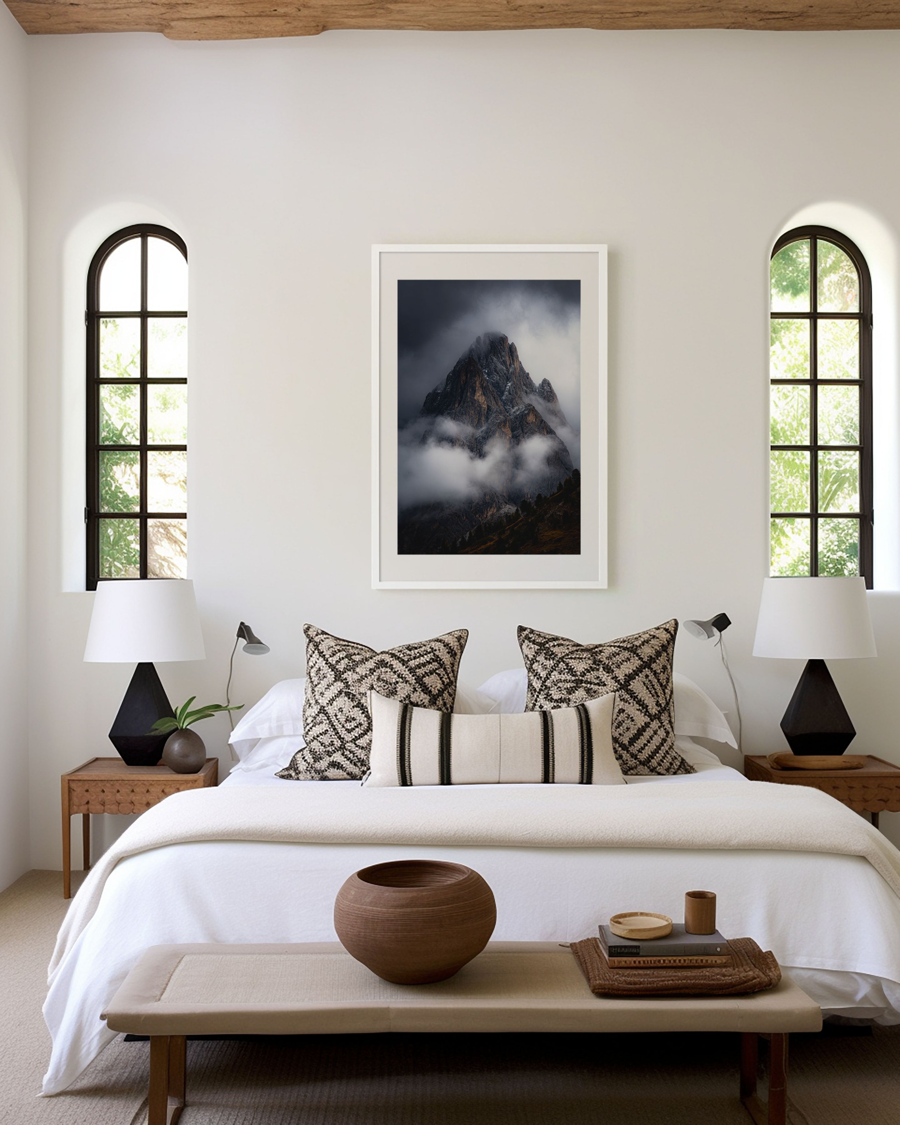 Pale di San Martino Dolomites Storm Print | Italian Alps Moody Mountain Wall Art | Dolomites Dramatic Cloud Peak Landscape Photography Poster