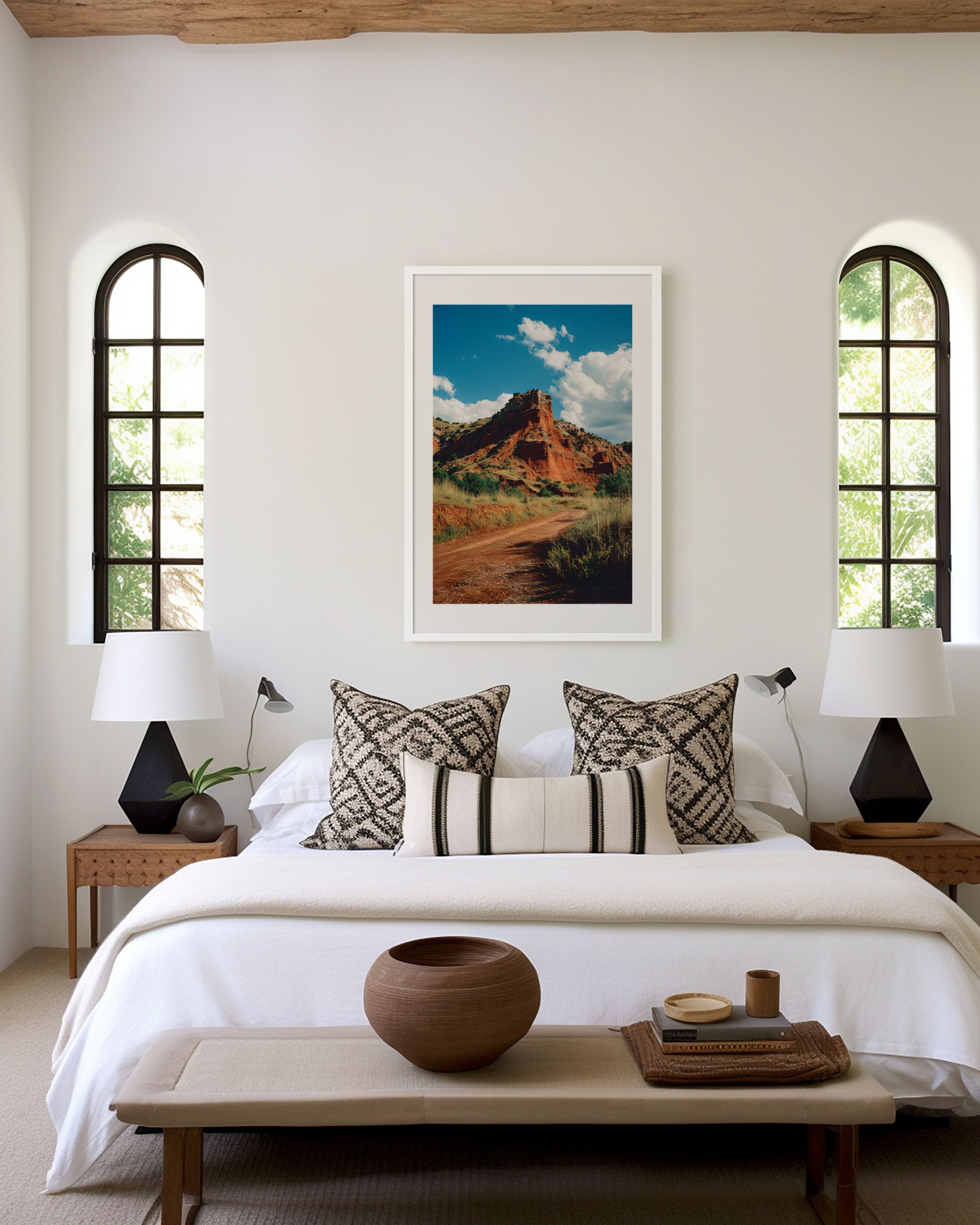Palo Duro Canyon Wall Art Print – Texas Red Rock Landscape Canvas, Desert Mountain Photography, Rustic Nature Wall Decor