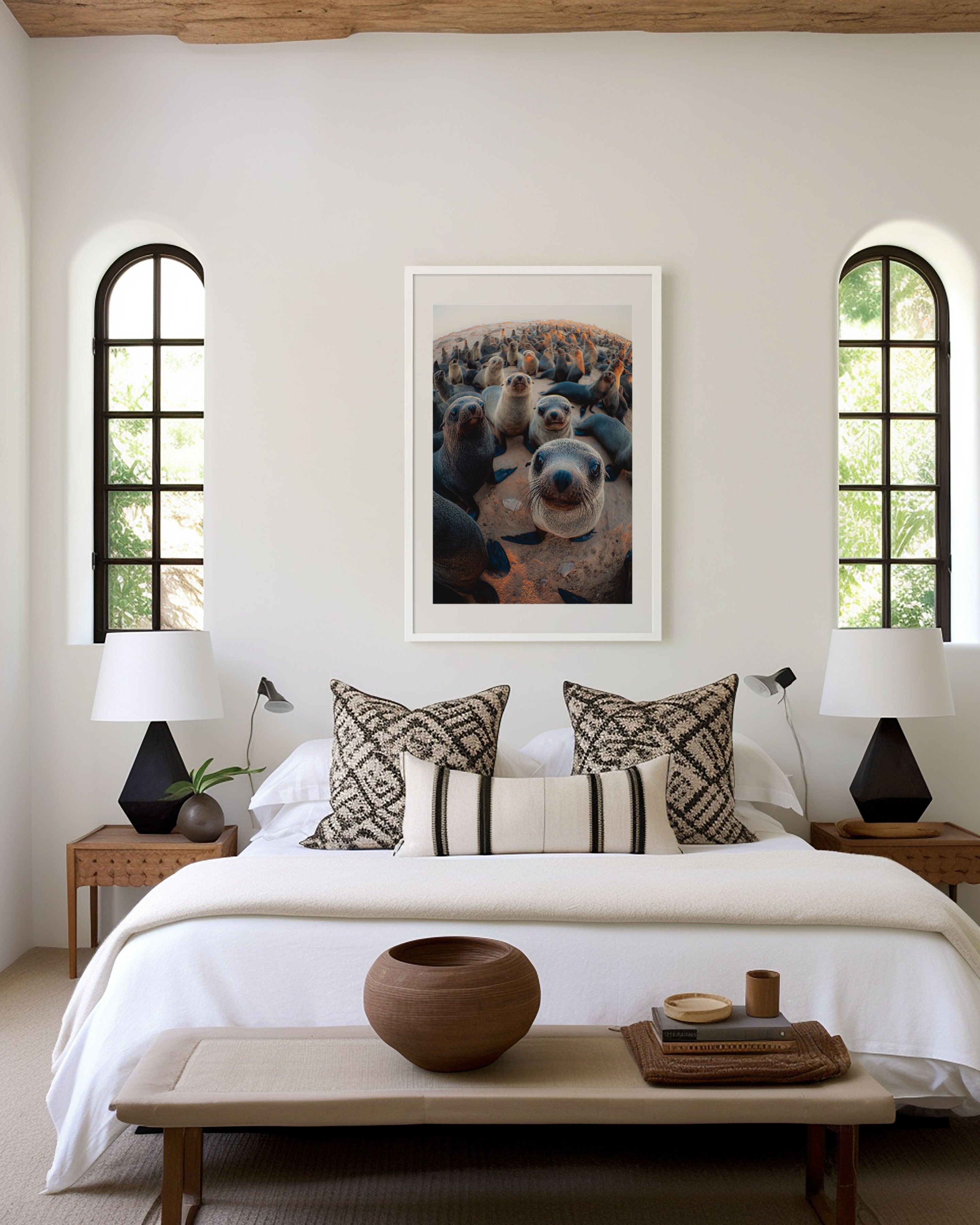 Seal Wall Art Print – Playful Coastal Wildlife Canvas & Framed Ocean Animal Photography Decor