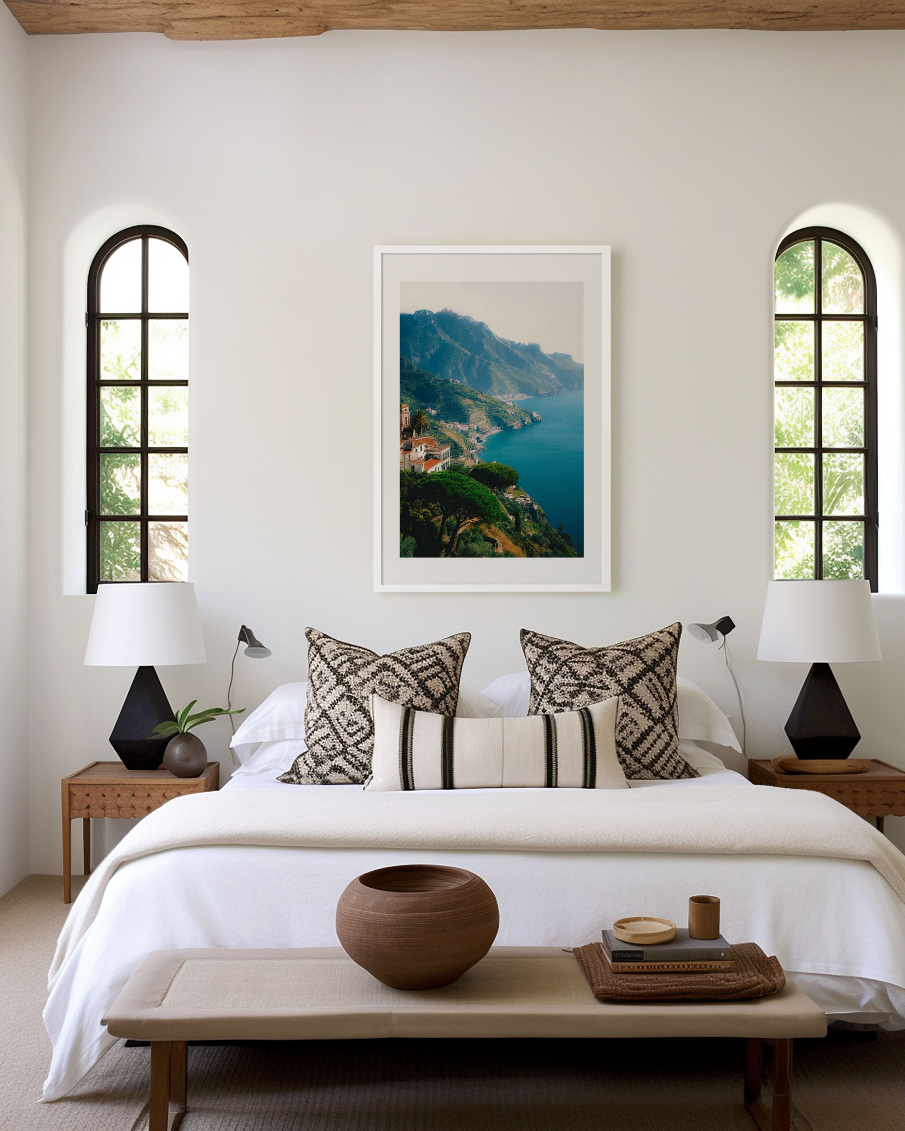 Ravello Amalfi Coast Wall Art Print | Italy Coastal Landscape Canvas