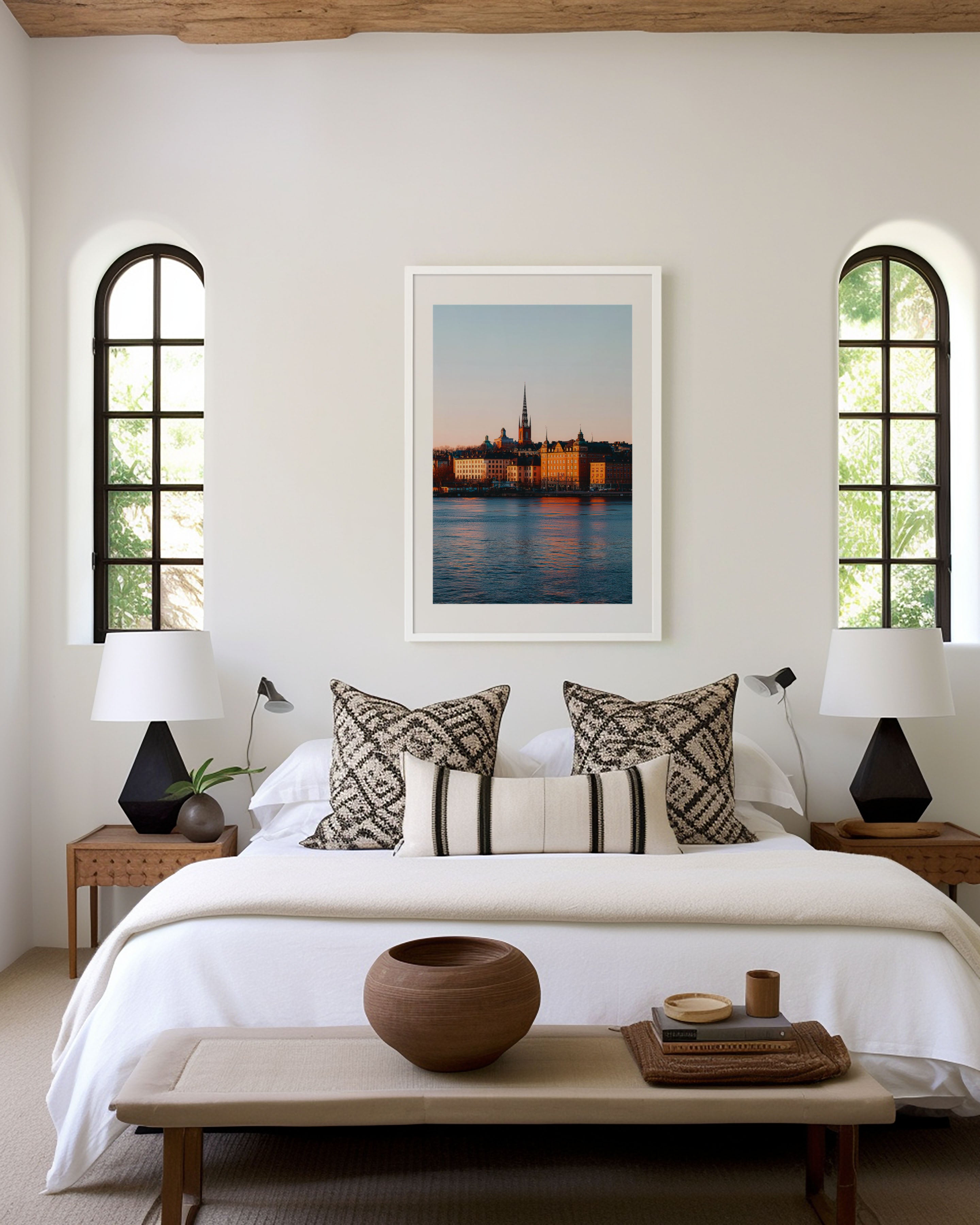 Stockholm Old Town Sunset Wall Art | Gamla Stan Sweden Print | Travel Photography Poster