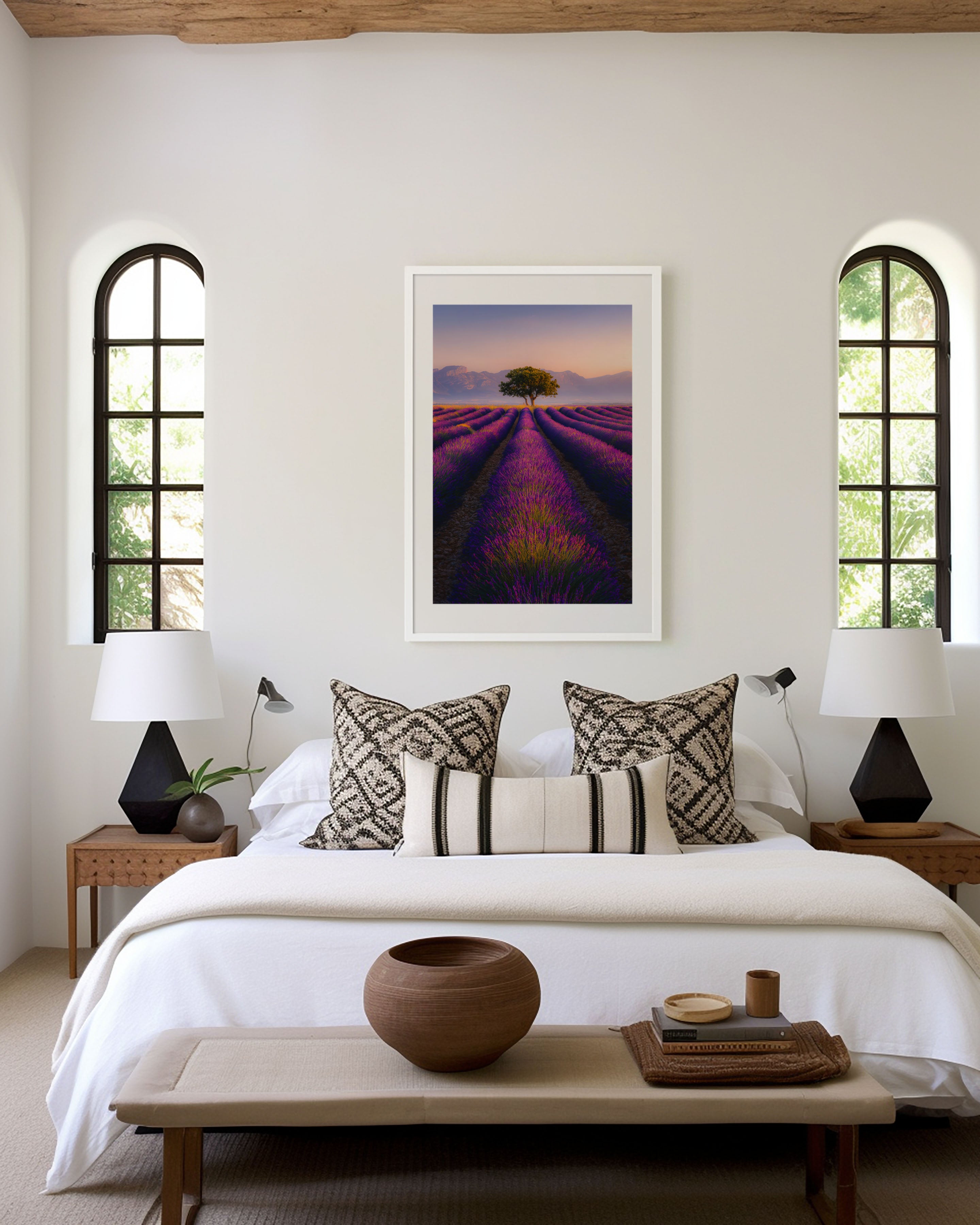 Valensole Lavender Fields France Print | Provence Sunrise Wall Art | French Countryside Photography