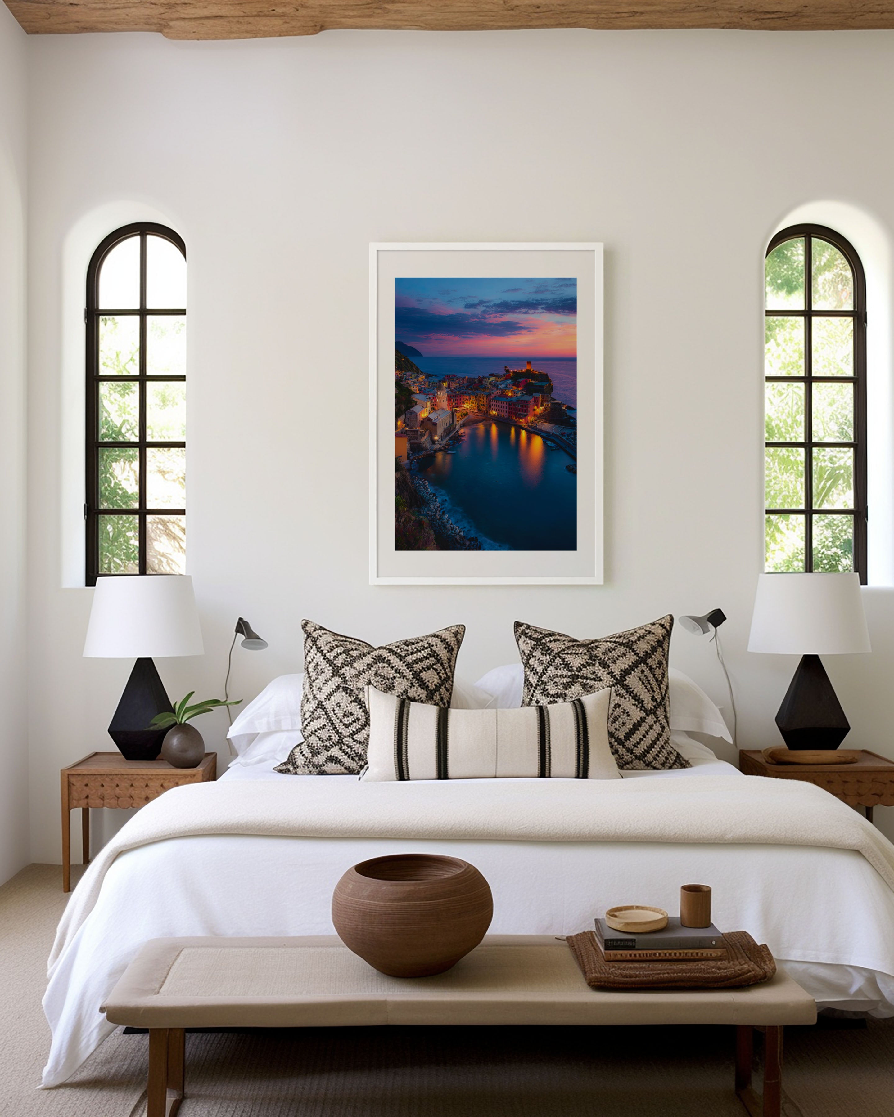 Vernazza Cinque Terre Sunset Print | Italian Riviera Coastal Village Wall Art | Liguria Italy Photography