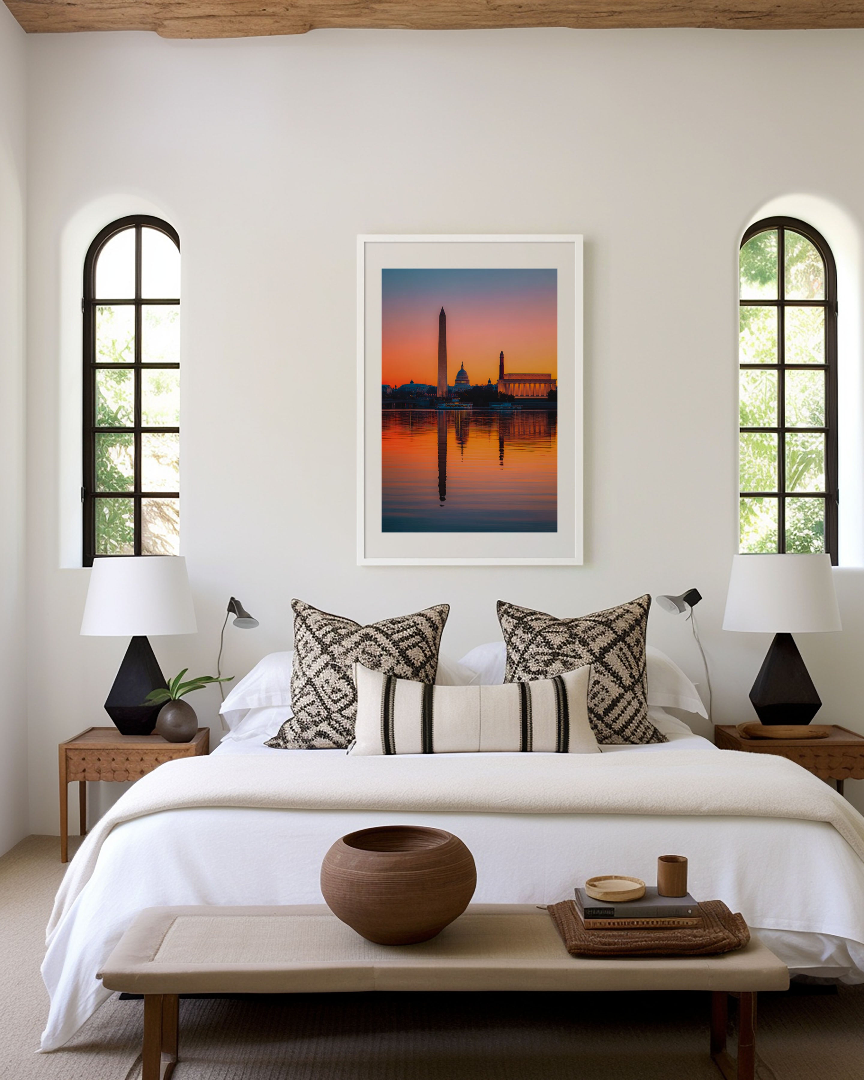 Washington D.C. Sunrise Wall Art | Washington Monument Lincoln Memorial Capitol Reflection Print | Travel Photography Poster