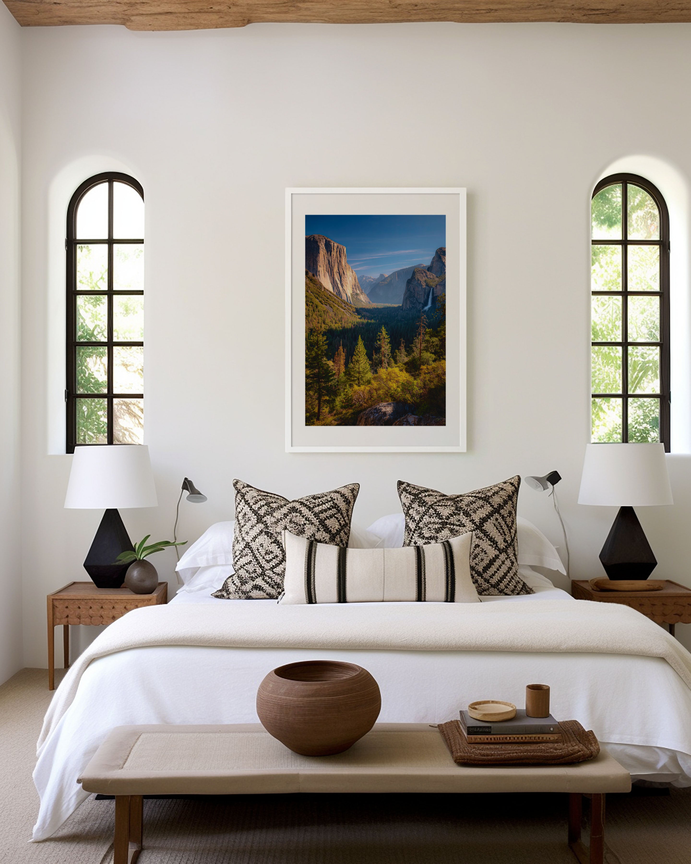 Yosemite Valley Wall Art Print | El Capitan Half Dome Bridalveil Fall California Photography | National Park Travel Poster | Nature Home Decor