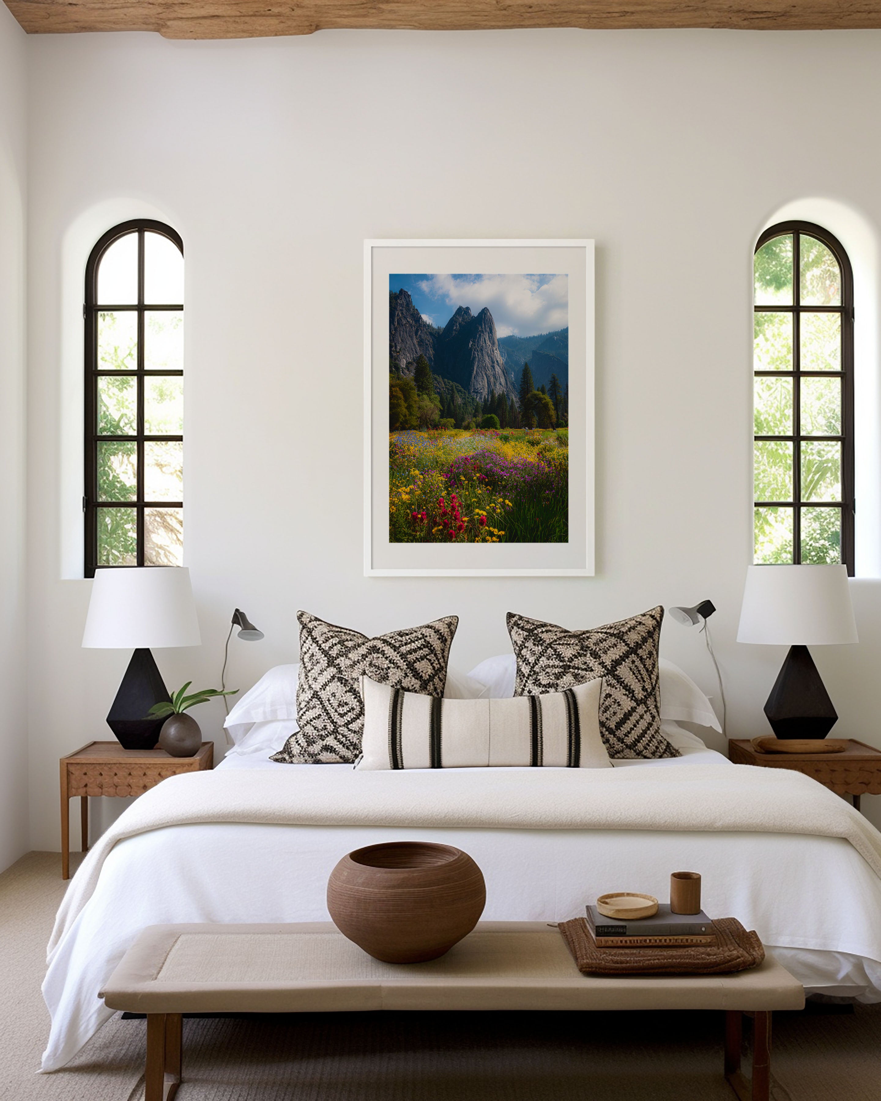Yosemite Wildflower Meadow Print | Mountain Landscape Wall Art | Spring Flowers Nature Photography