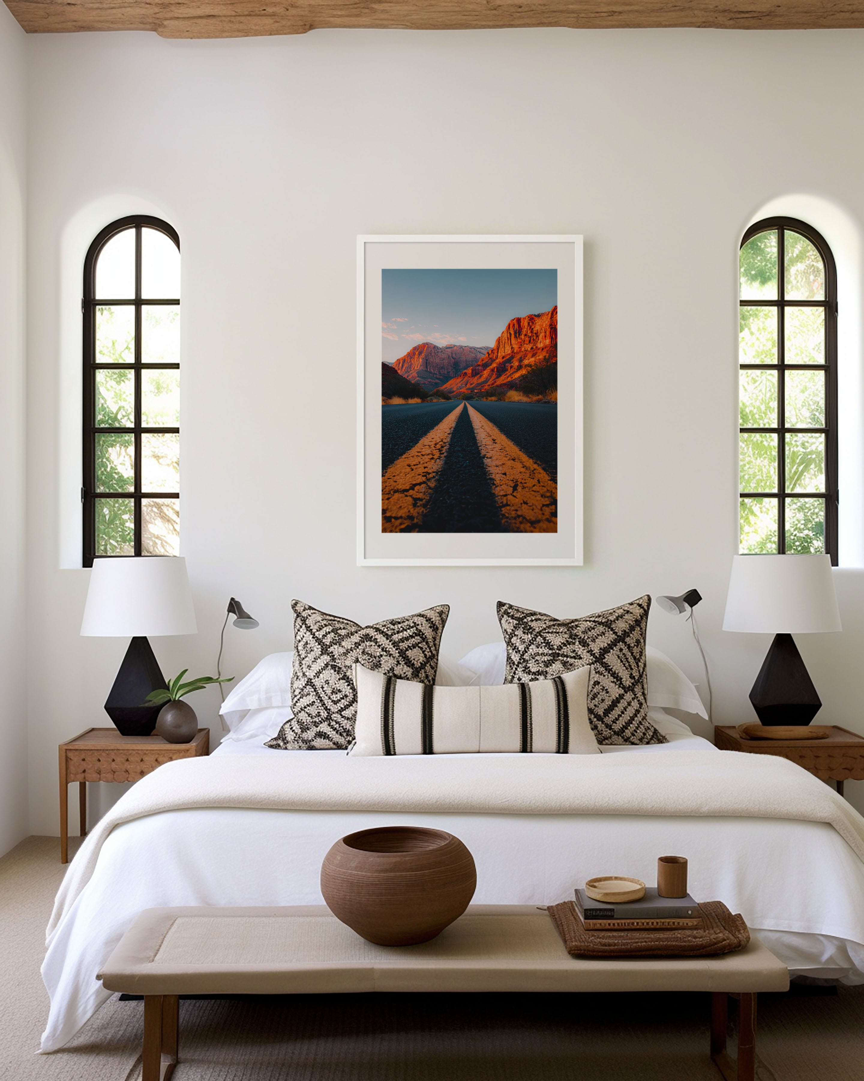 Red Rock Canyon Nevada Road Print | Las Vegas Desert Highway Wall Art | Southwest Red Rock Road Trip Landscape Photography Poster