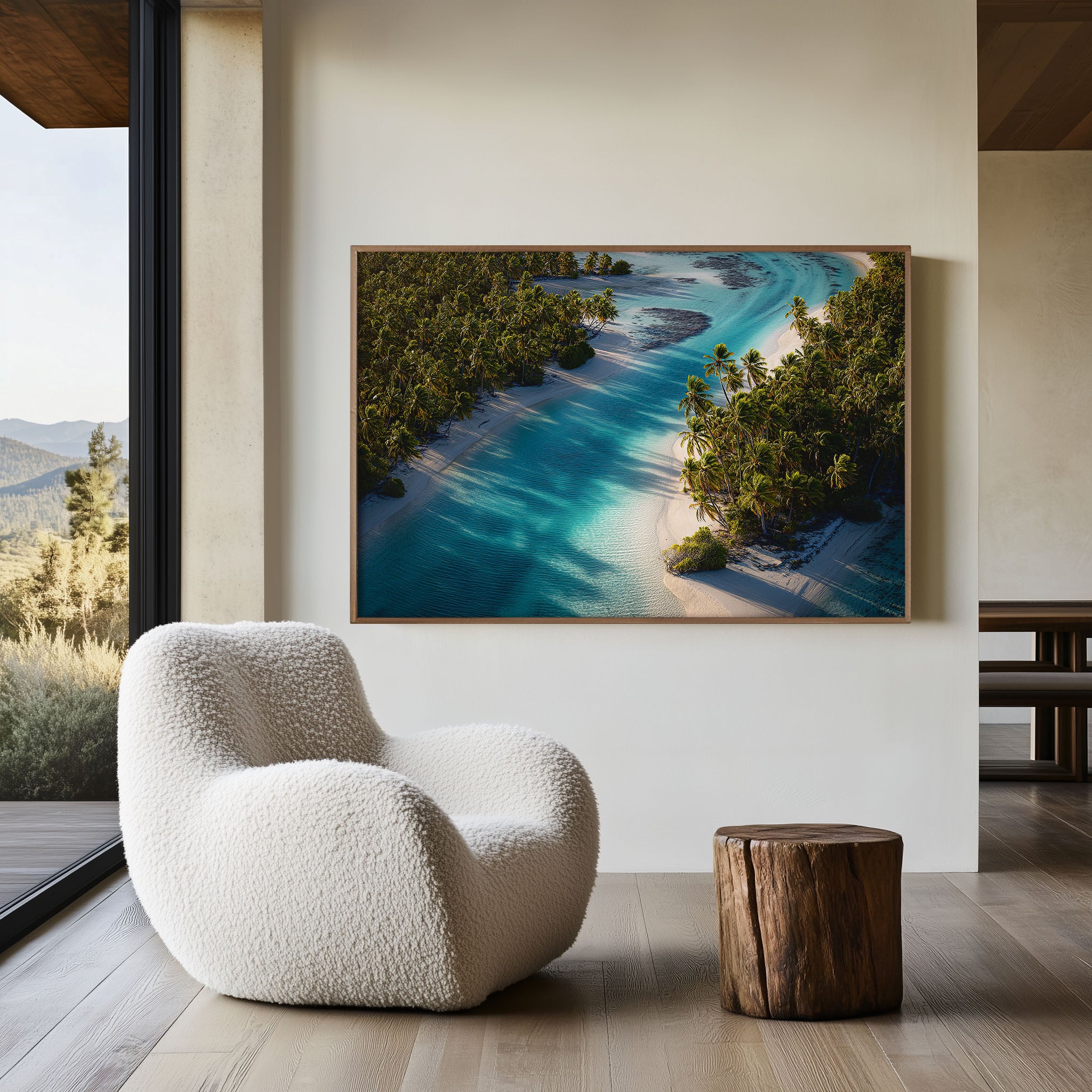 Aitutaki Lagoon Palm Islands Wall Art Print – Cook Islands