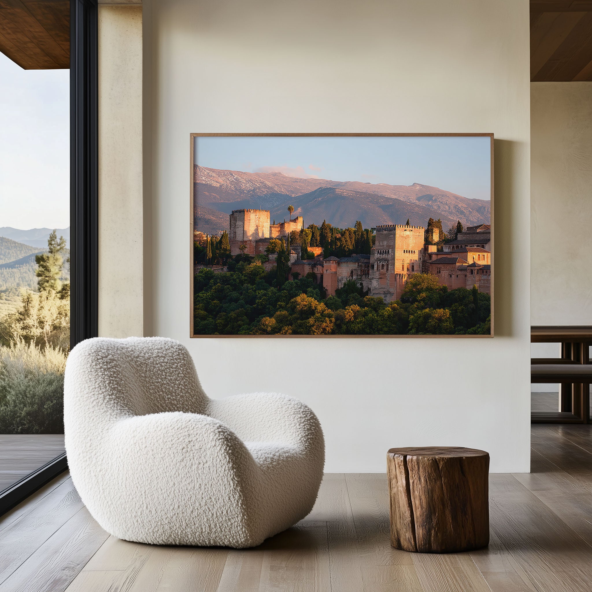 Alhambra Granada Spain Wall Art Print – Historic Palace Landscape Canvas