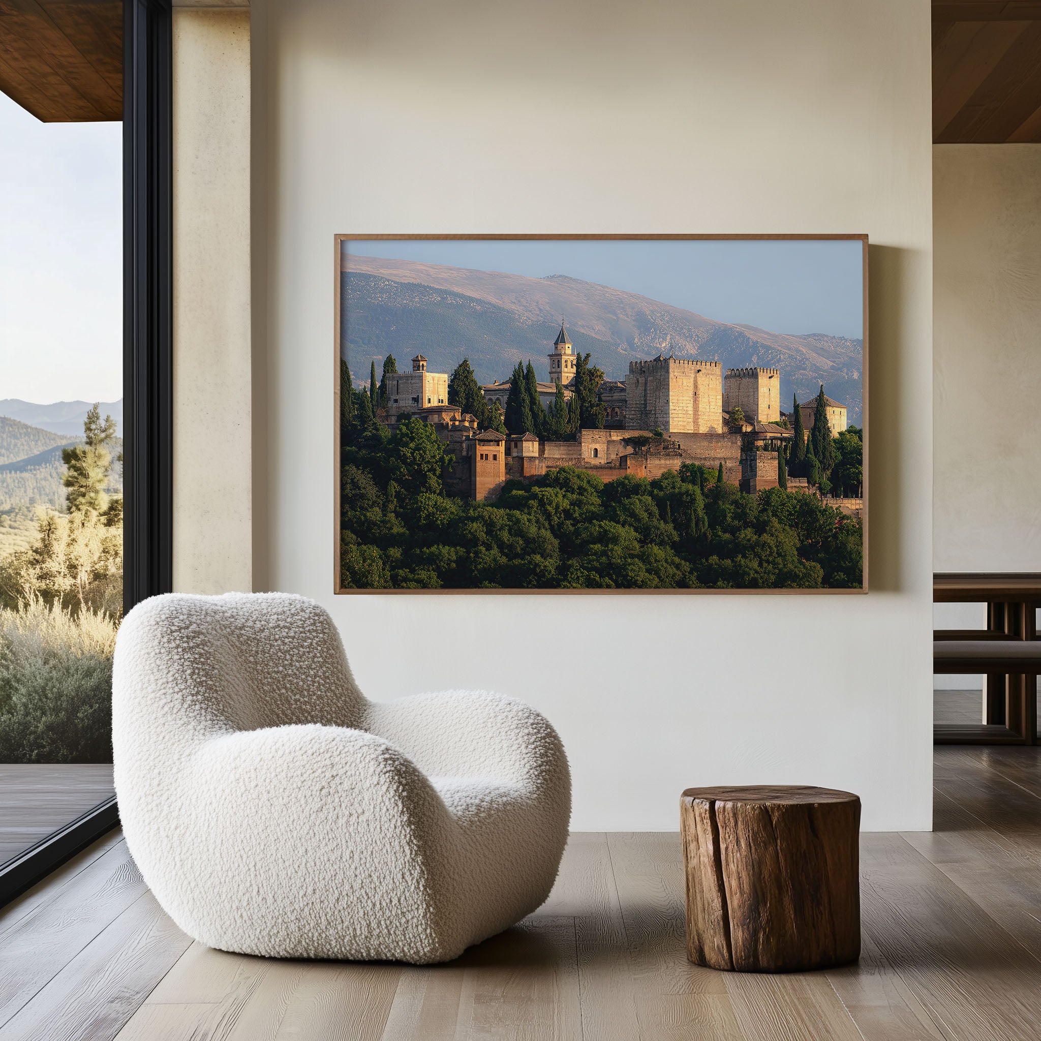 Alhambra Palace Spain Wall Art Print – Historic Architecture Canvas