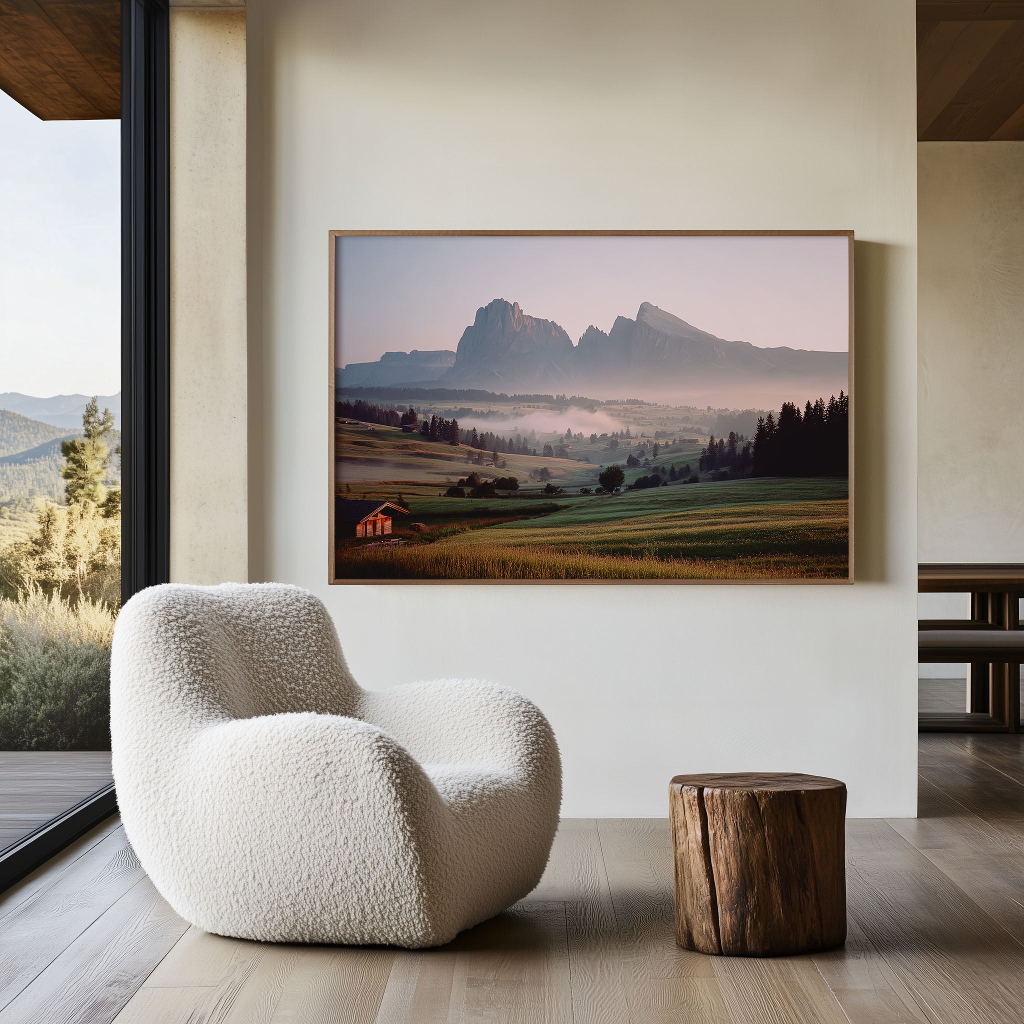 Alpe di Siusi Dolomites Wall Art – Italy Alpine Meadow Mountain Landscape