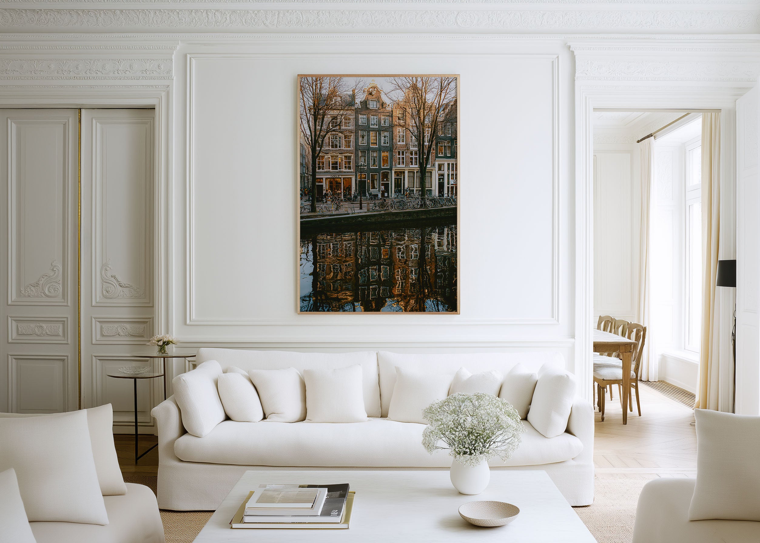 Amsterdam Canal at Golden Hour | Netherlands Travel Wall Art Print