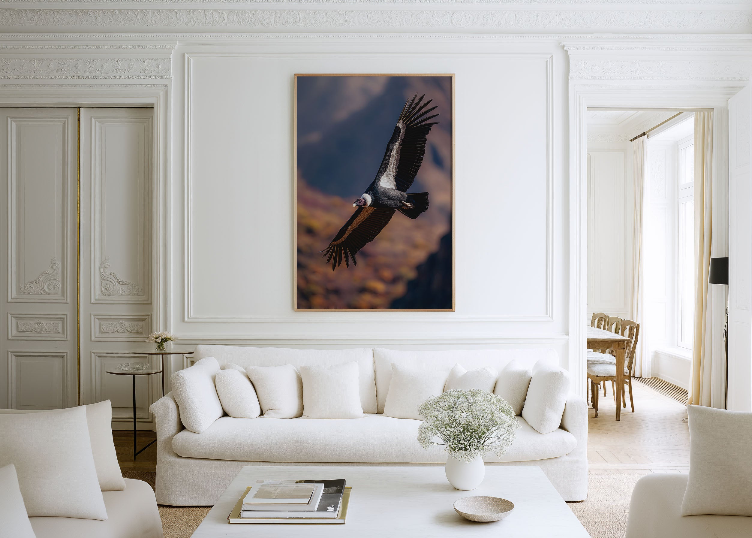 Andean Condor Wall Art Print – Majestic Bird Flight Canvas & Framed Mountain Wildlife Decor
