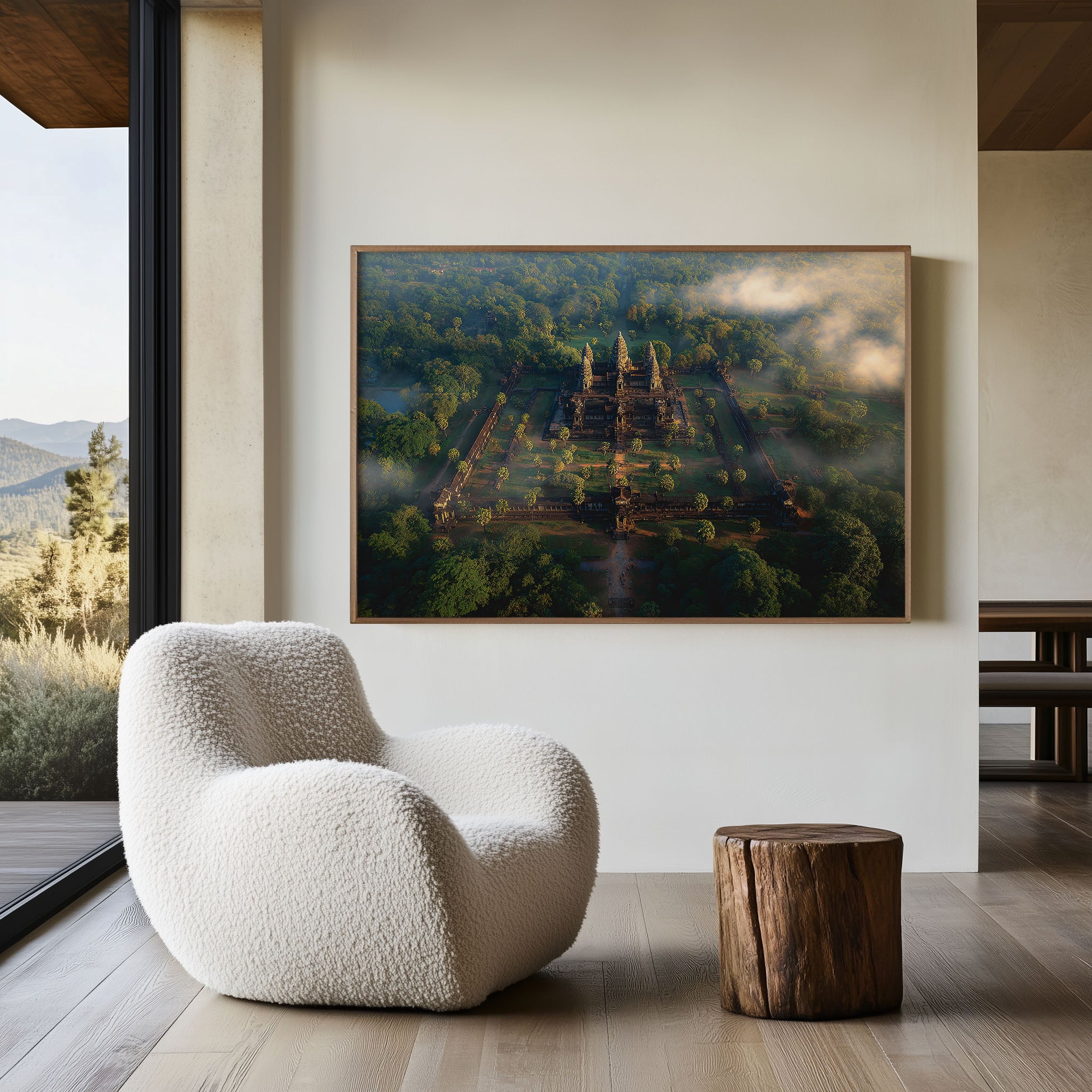Angkor Wat Aerial Temple Wall Art Print – Cambodia Ancient Architecture