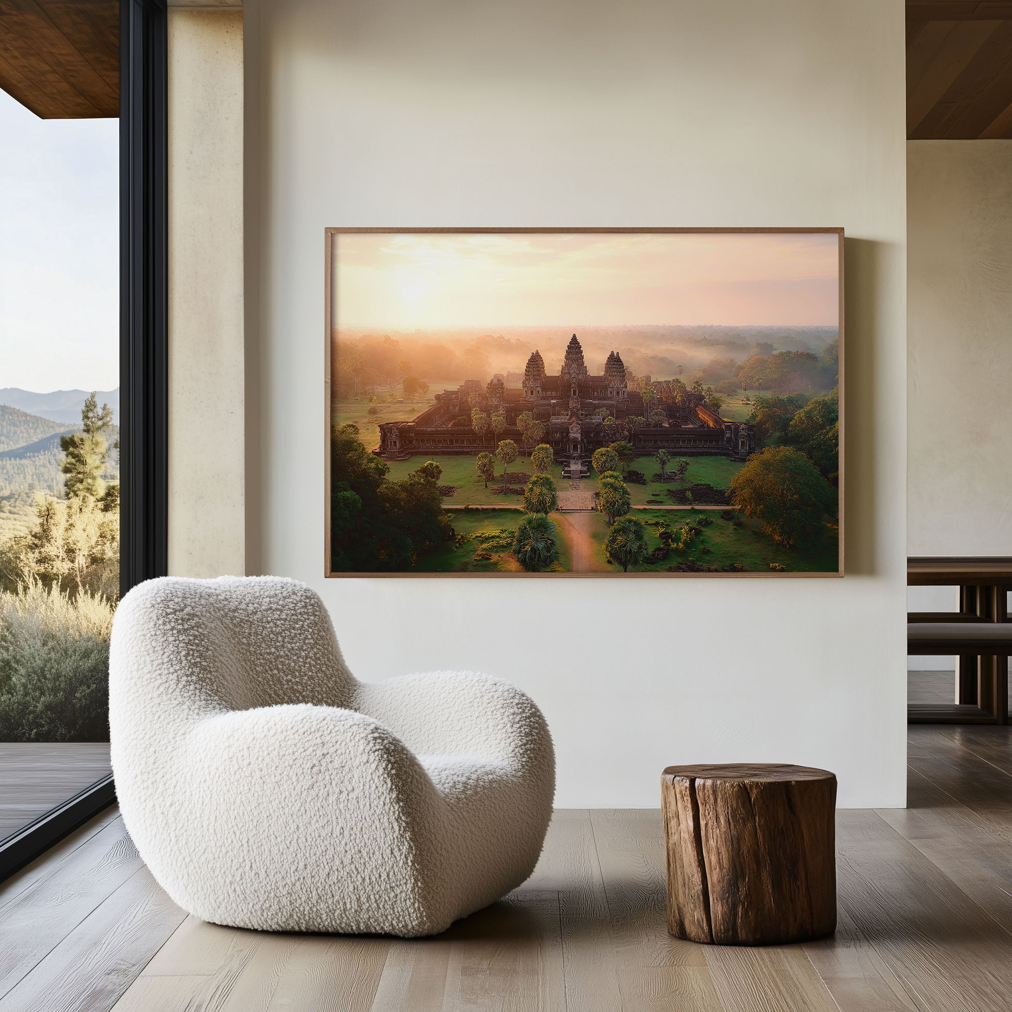 Angkor Wat Sunrise Wall Art Print – Cambodia Temple Landscape