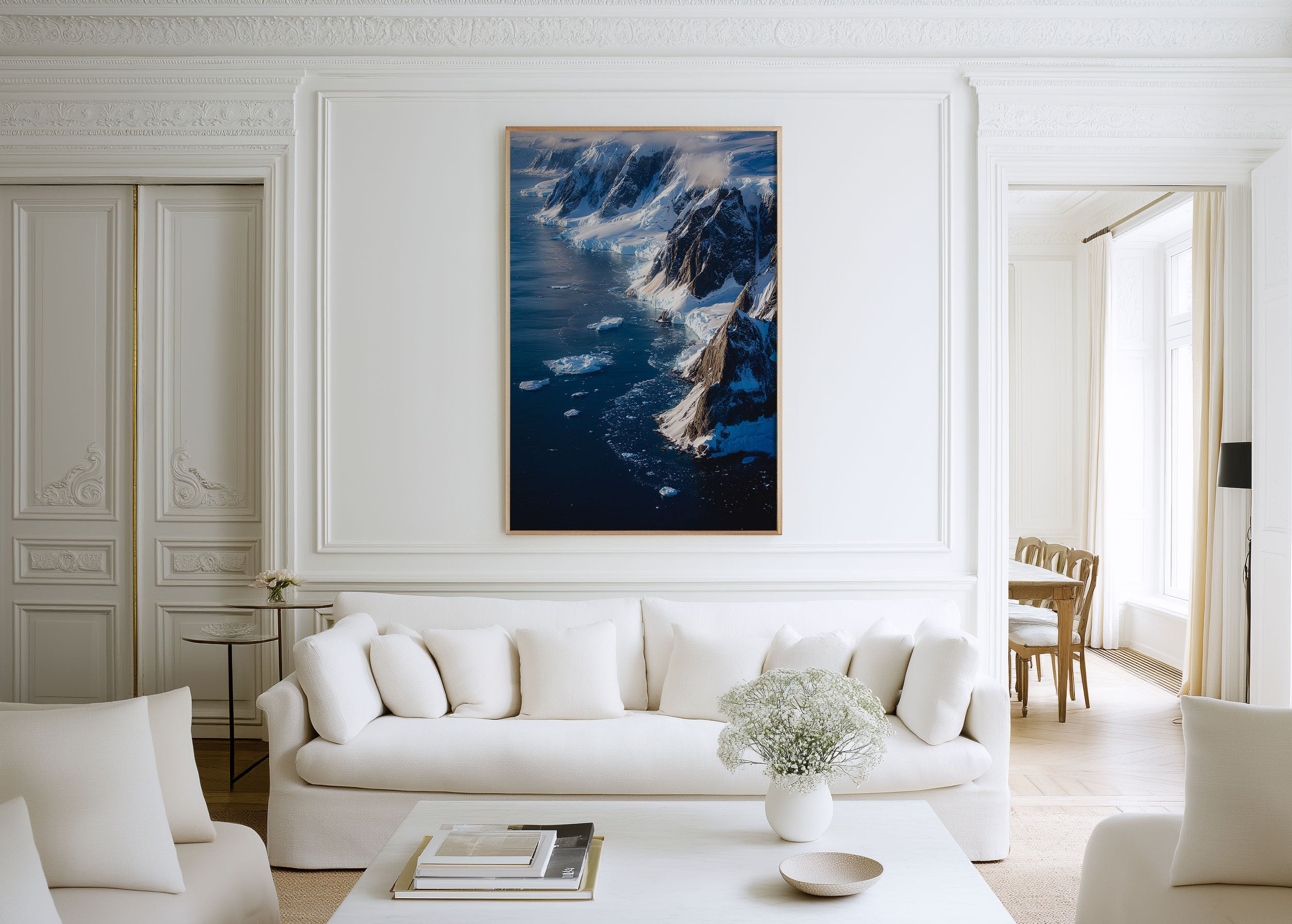 Antarctic Ice Cliffs Wall Art | Arctic Ocean Landscape Print