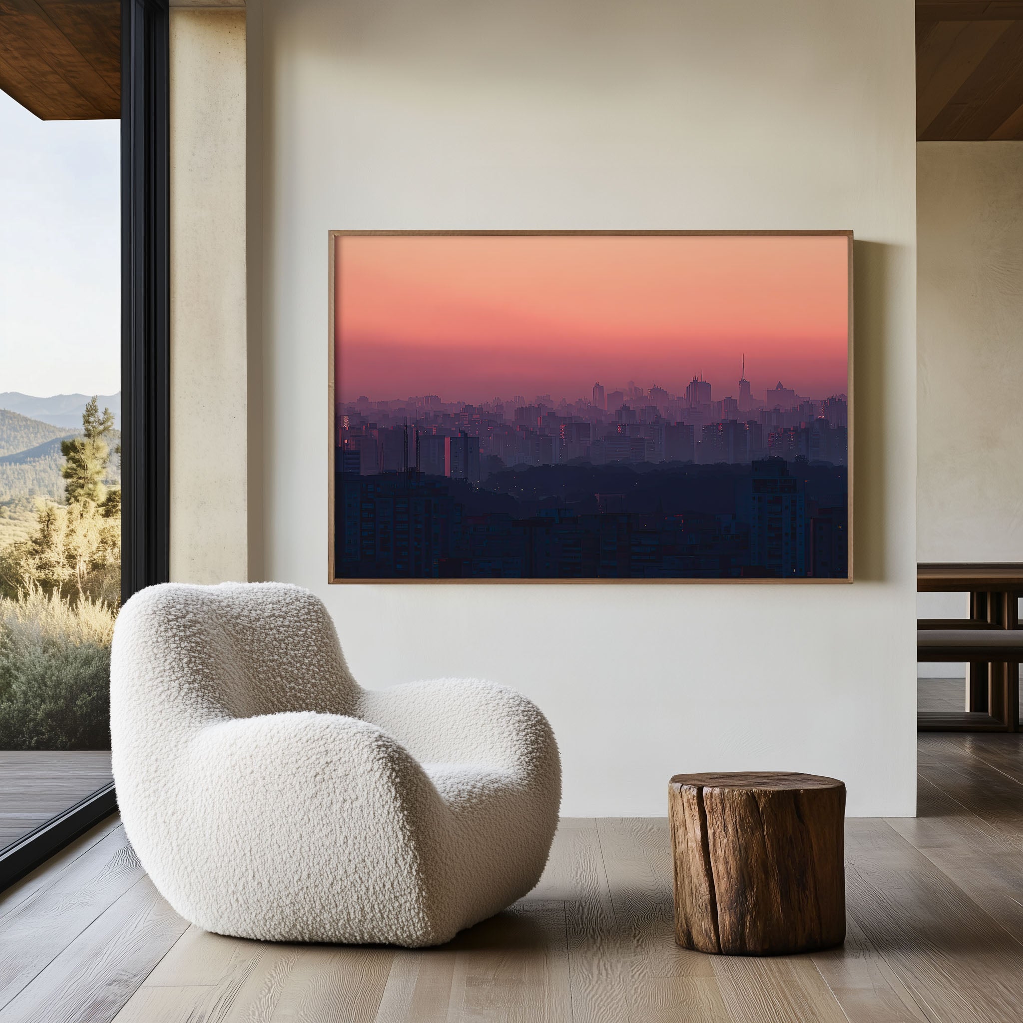Asuncion Skyline Wall Art Print | Paraguay Sunset City Poster