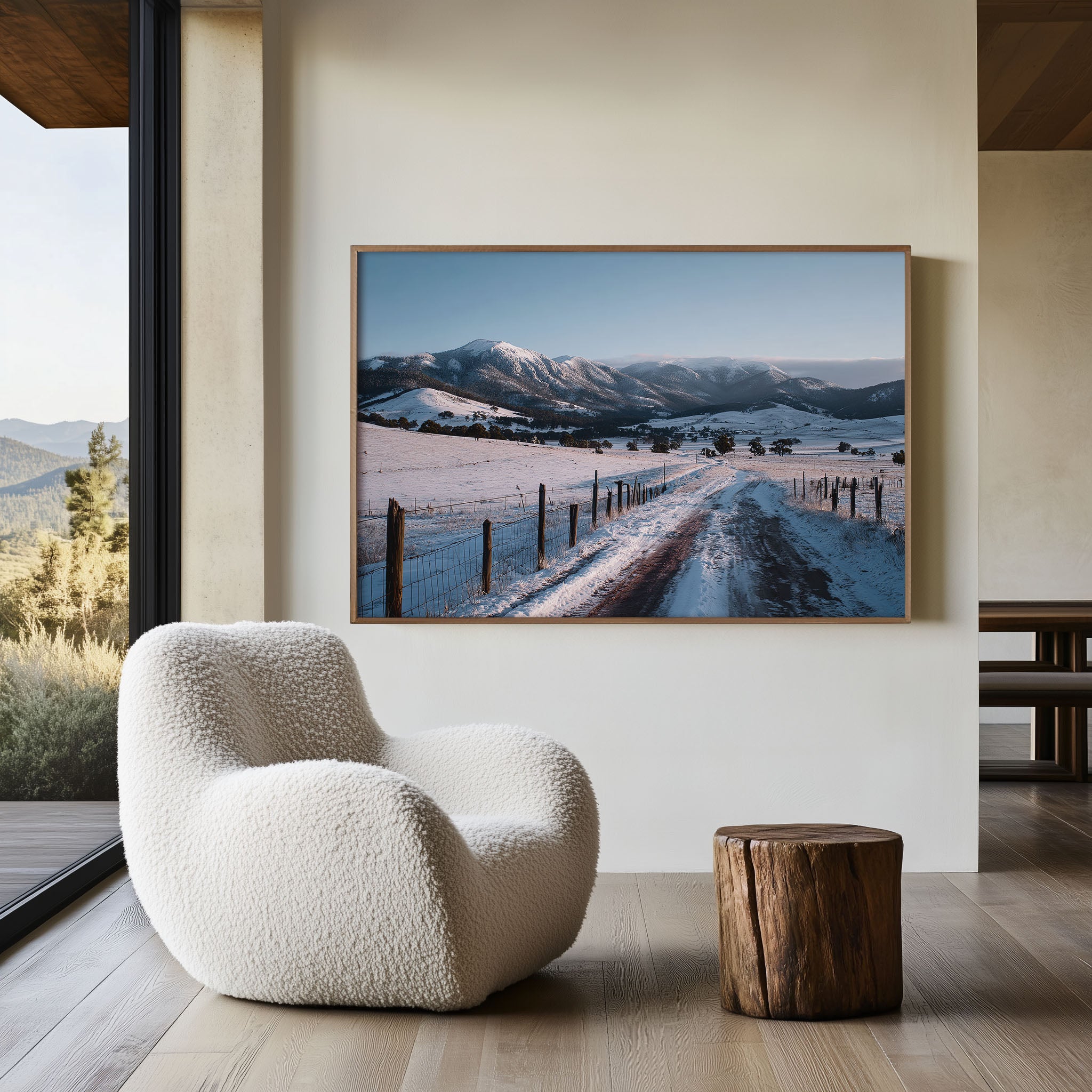 Australian Snowy Mountains Winter Wall Art Print | Scenic Rural Landscape Photography