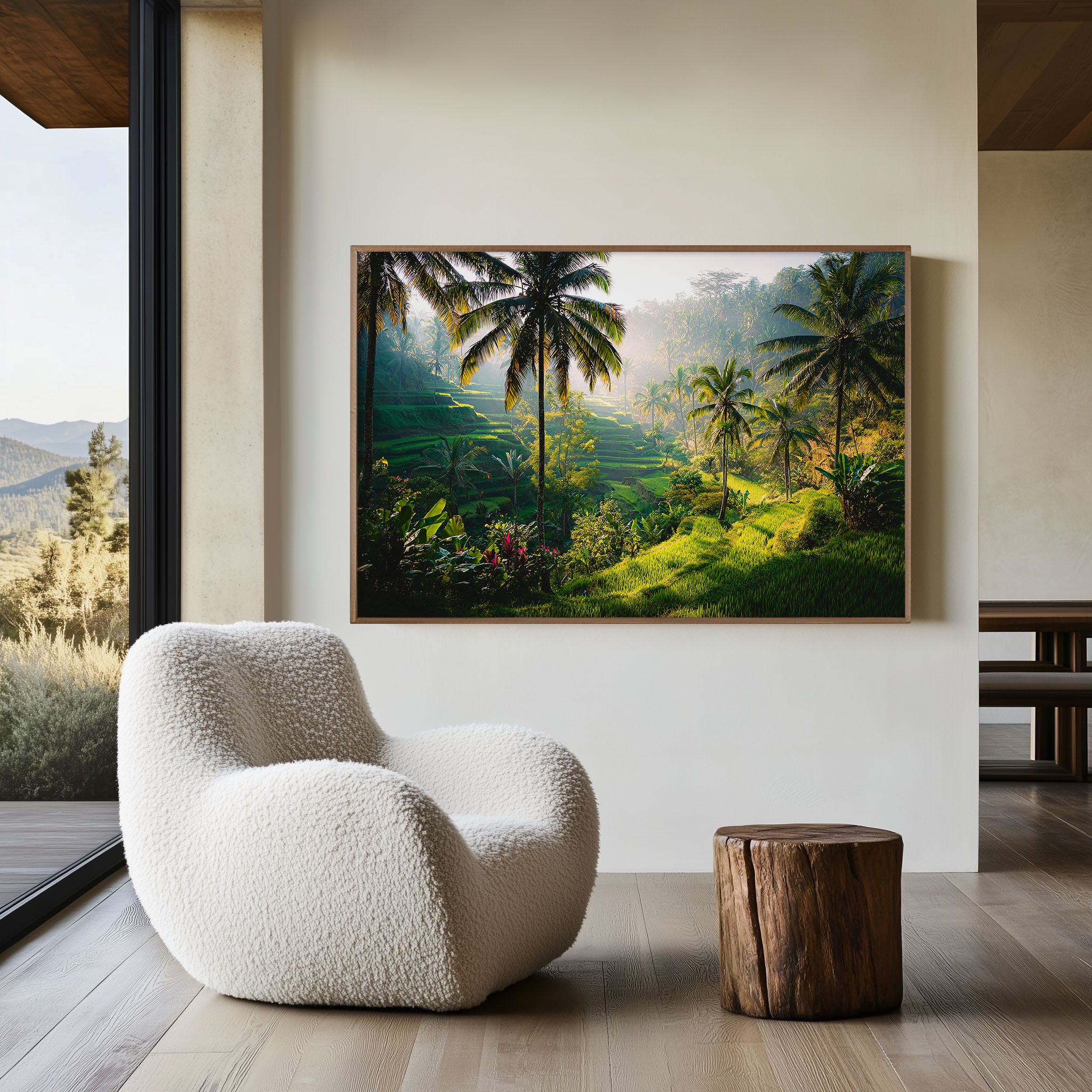 Bali Rice Fields Print – Tropical Green Wall Art